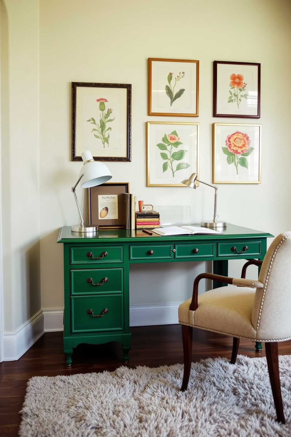 Green Study Room Design Ideas 8