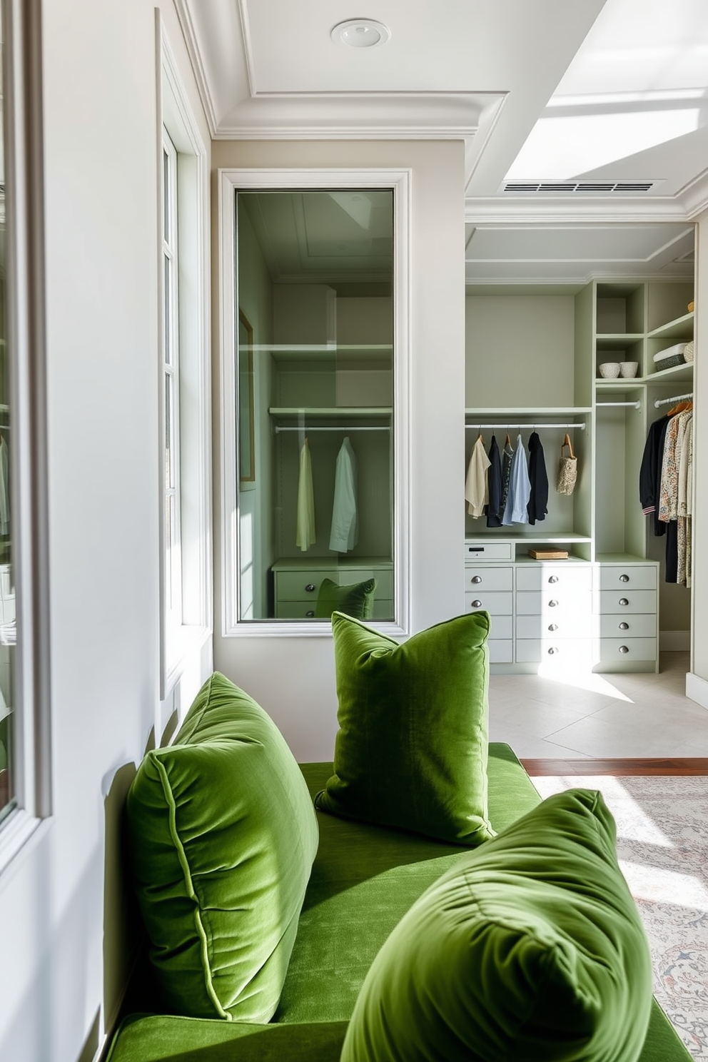 Green Walk In Closet Design Ideas 11