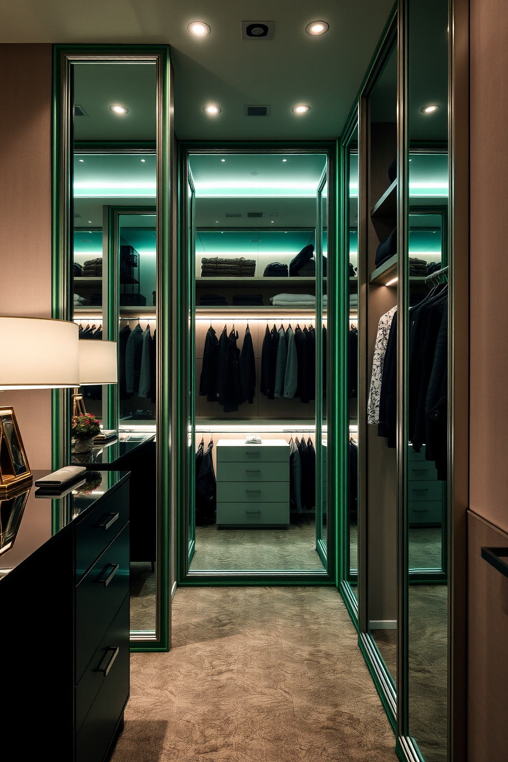 Green Walk In Closet Design Ideas 13