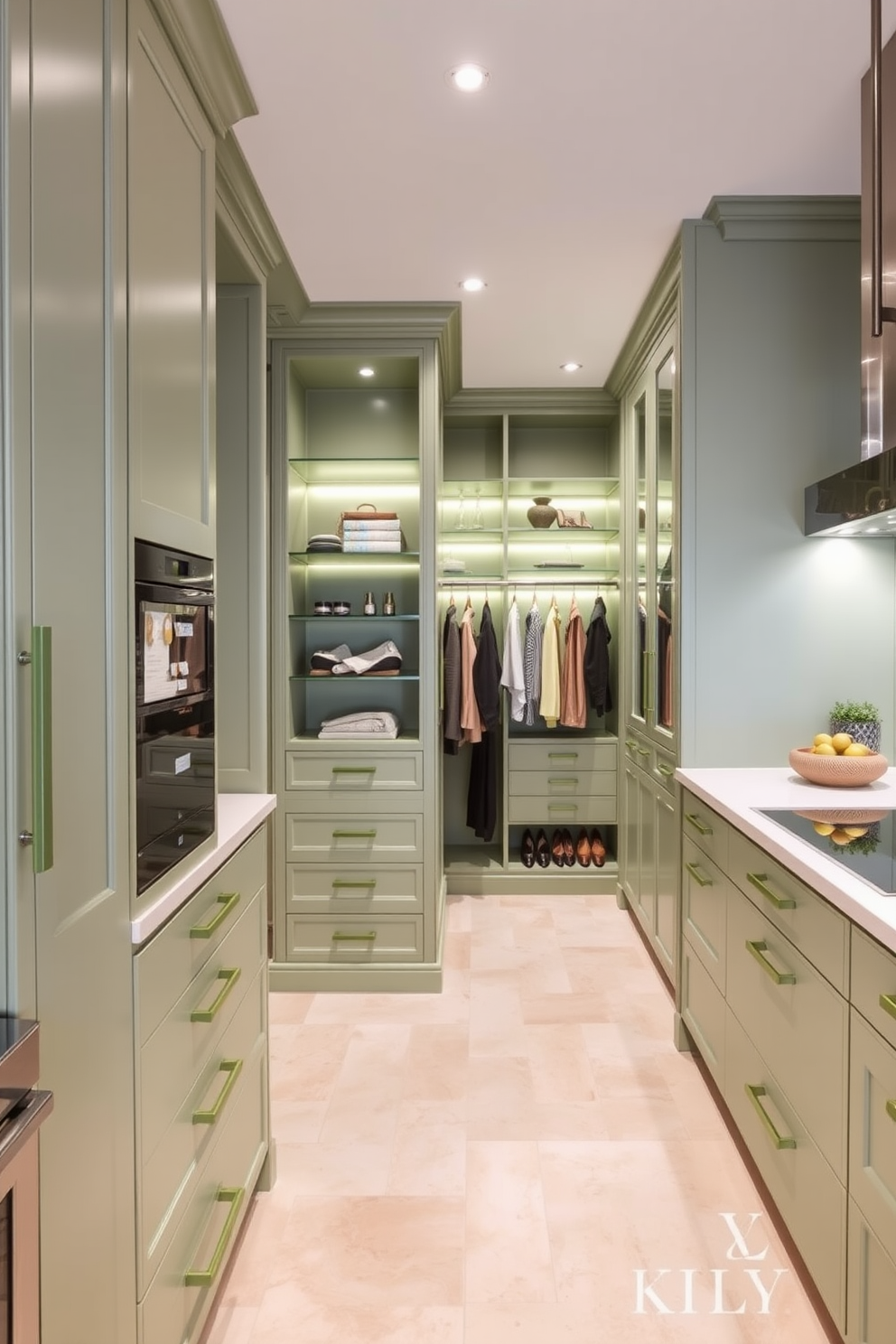 Green Walk In Closet Design Ideas 22