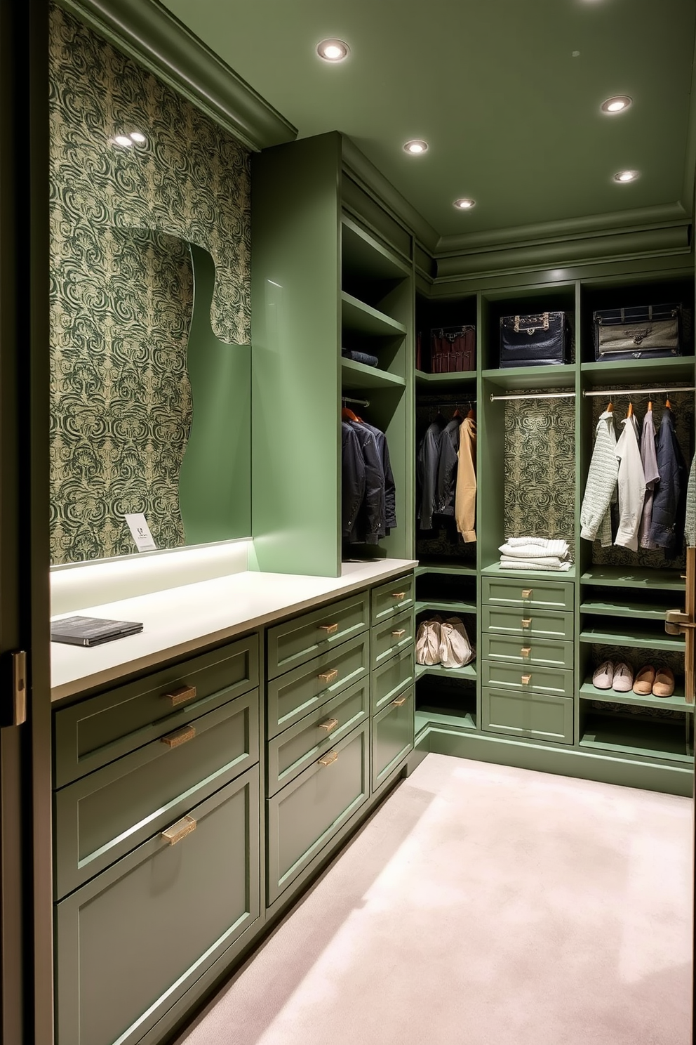 Green Walk In Closet Design Ideas 6