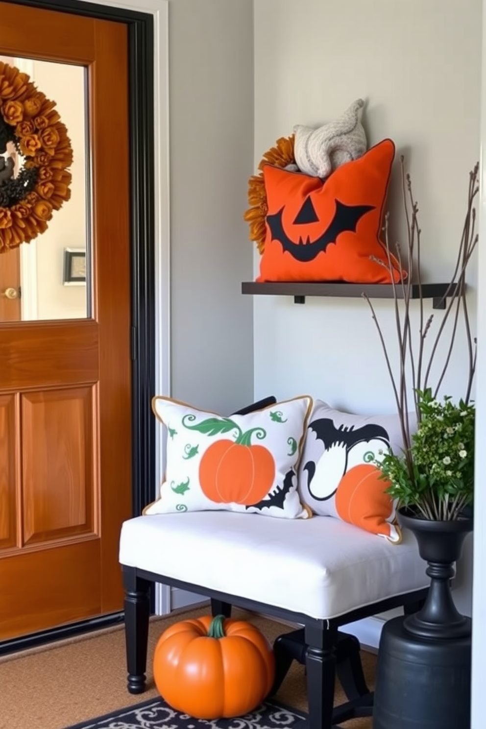 Halloween Entryway Decorating Ideas 26