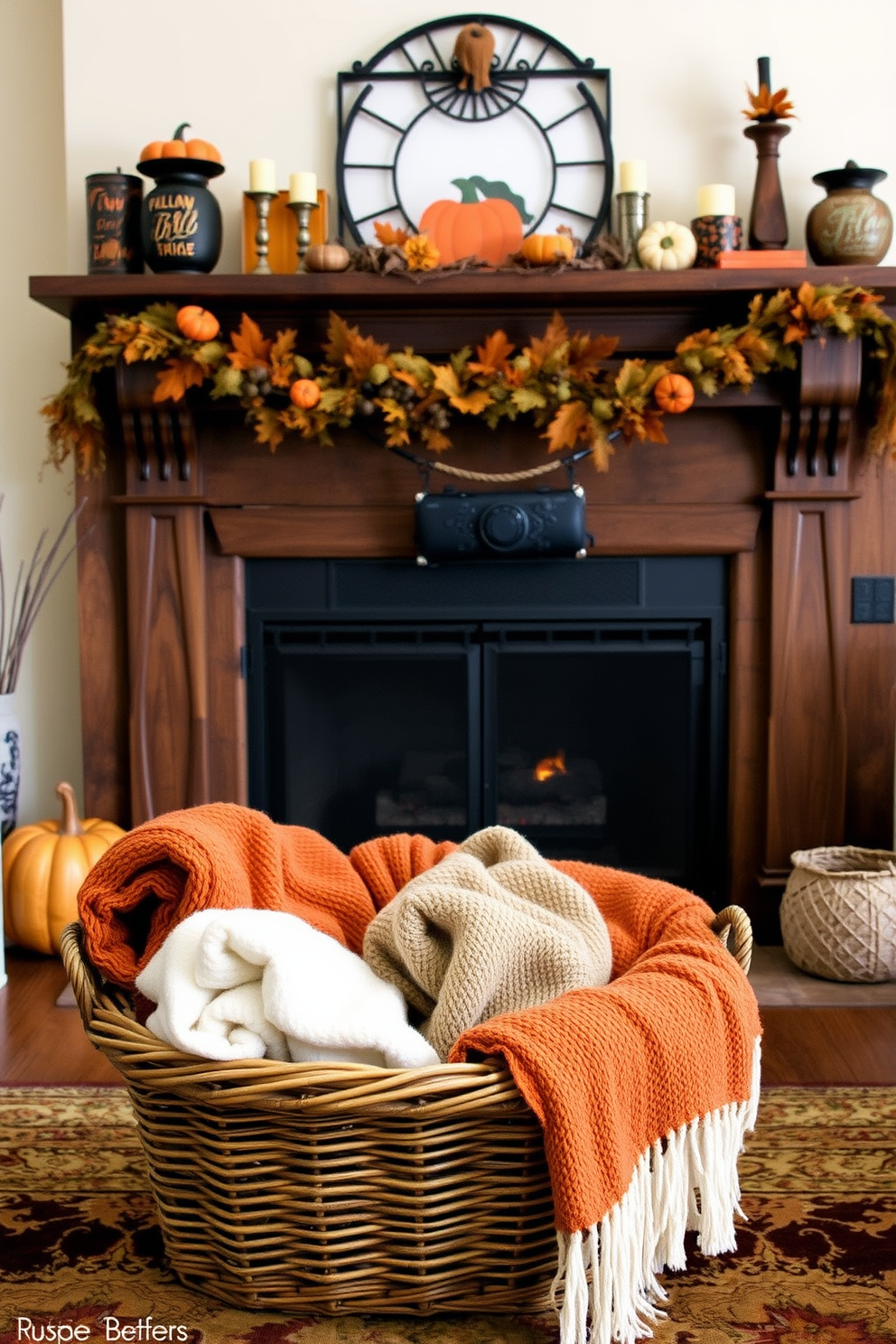 Halloween Fireplace Decorating Ideas 1