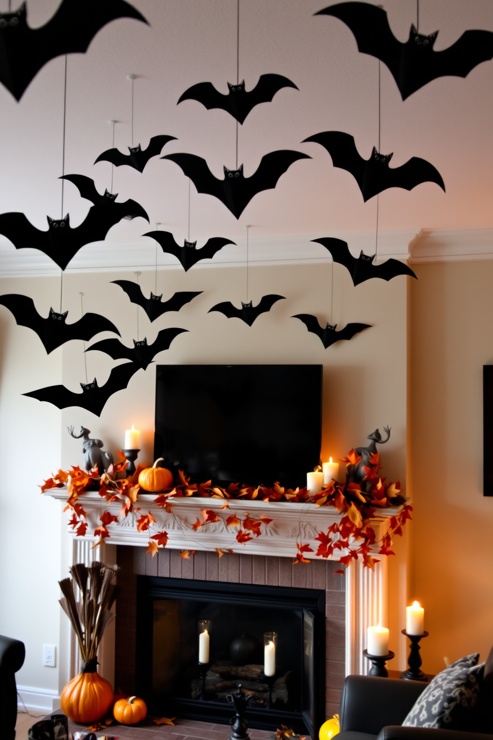 Halloween Fireplace Decorating Ideas 13