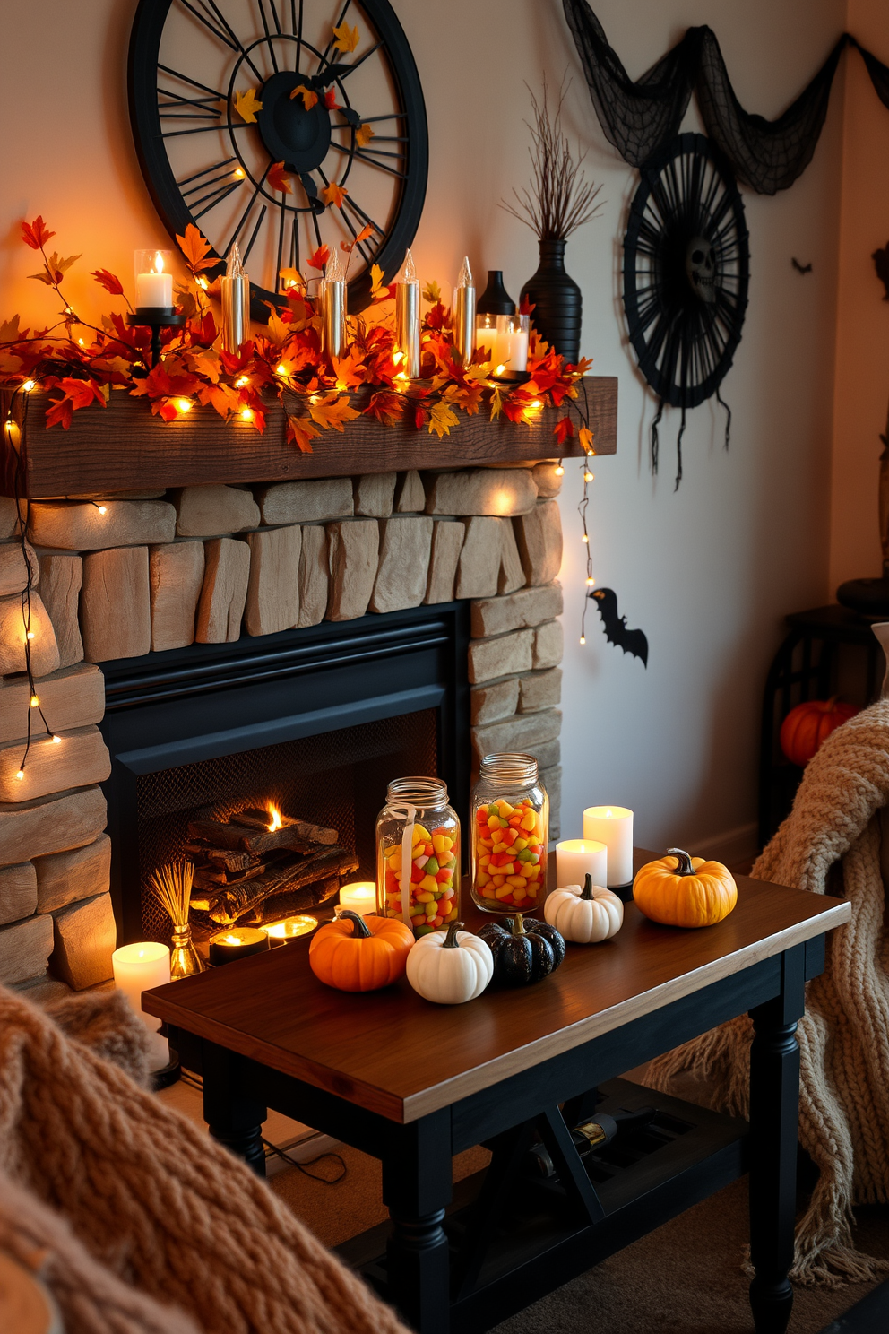 Halloween Fireplace Decorating Ideas 14