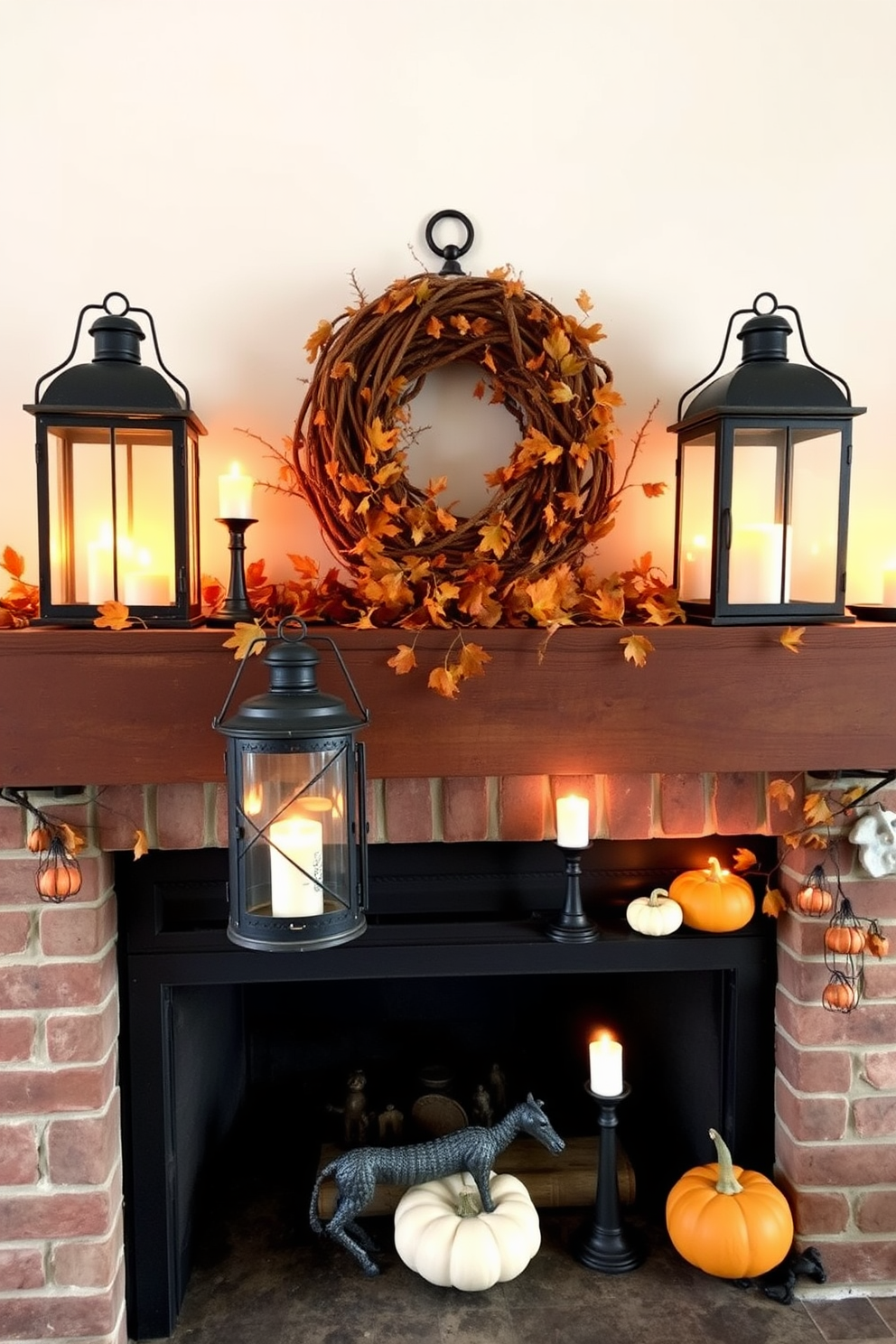 Halloween Fireplace Decorating Ideas 17