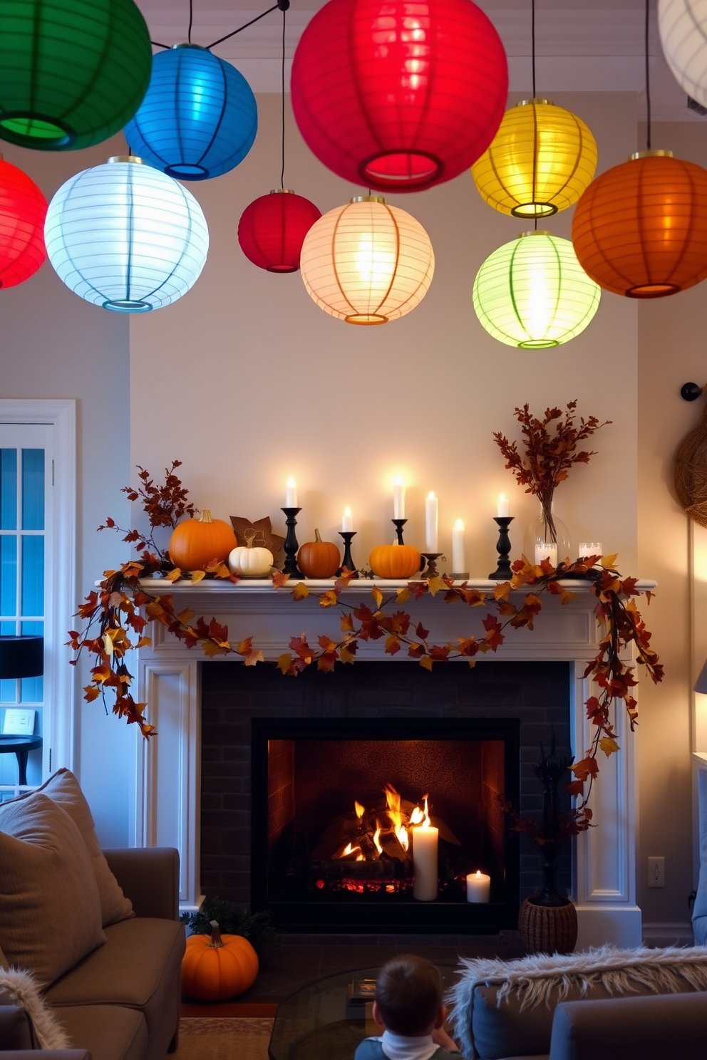 Halloween Fireplace Decorating Ideas 18