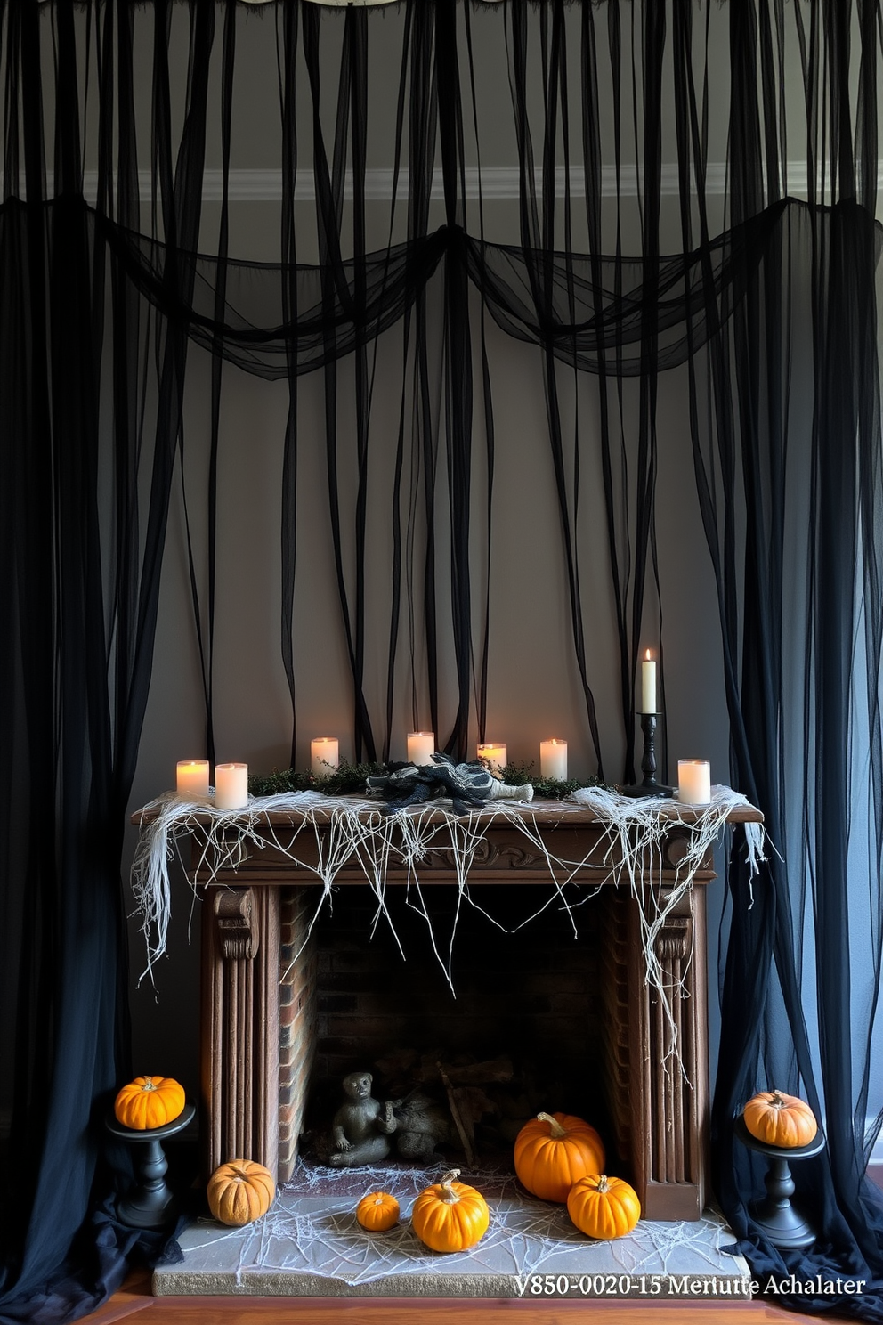 Halloween Fireplace Decorating Ideas 2