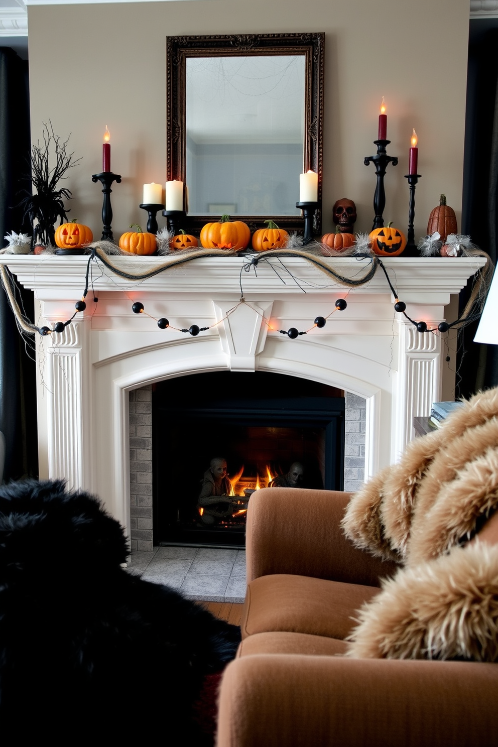 Halloween Fireplace Decorating Ideas 22