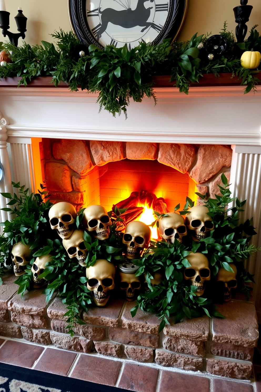 Halloween Fireplace Decorating Ideas 24