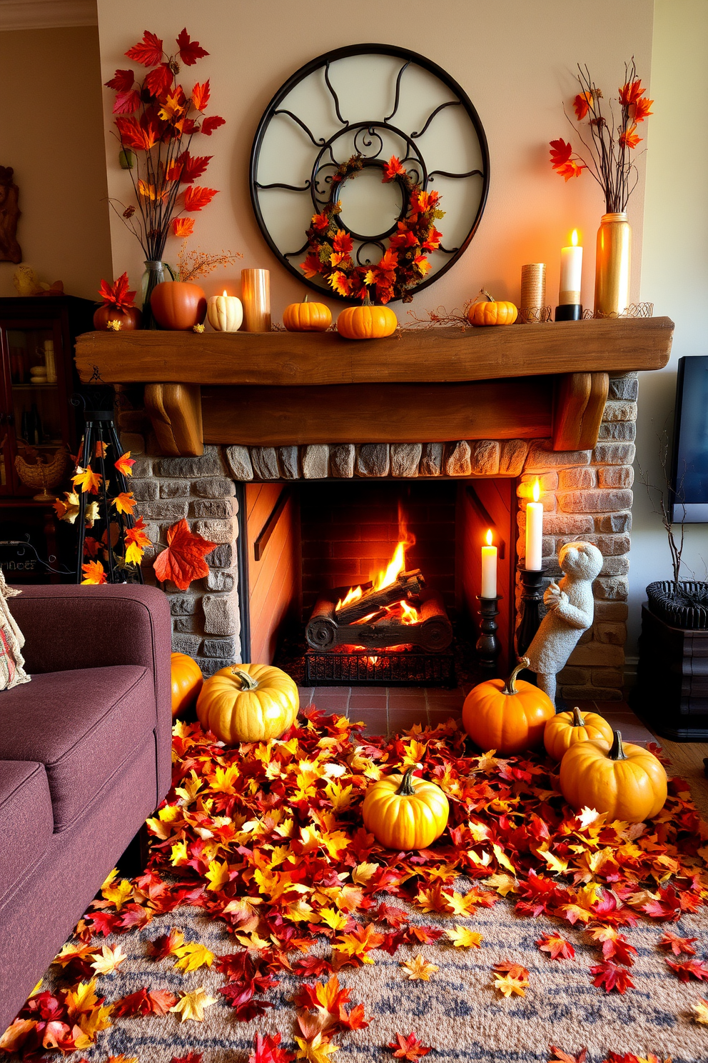 Halloween Fireplace Decorating Ideas 7