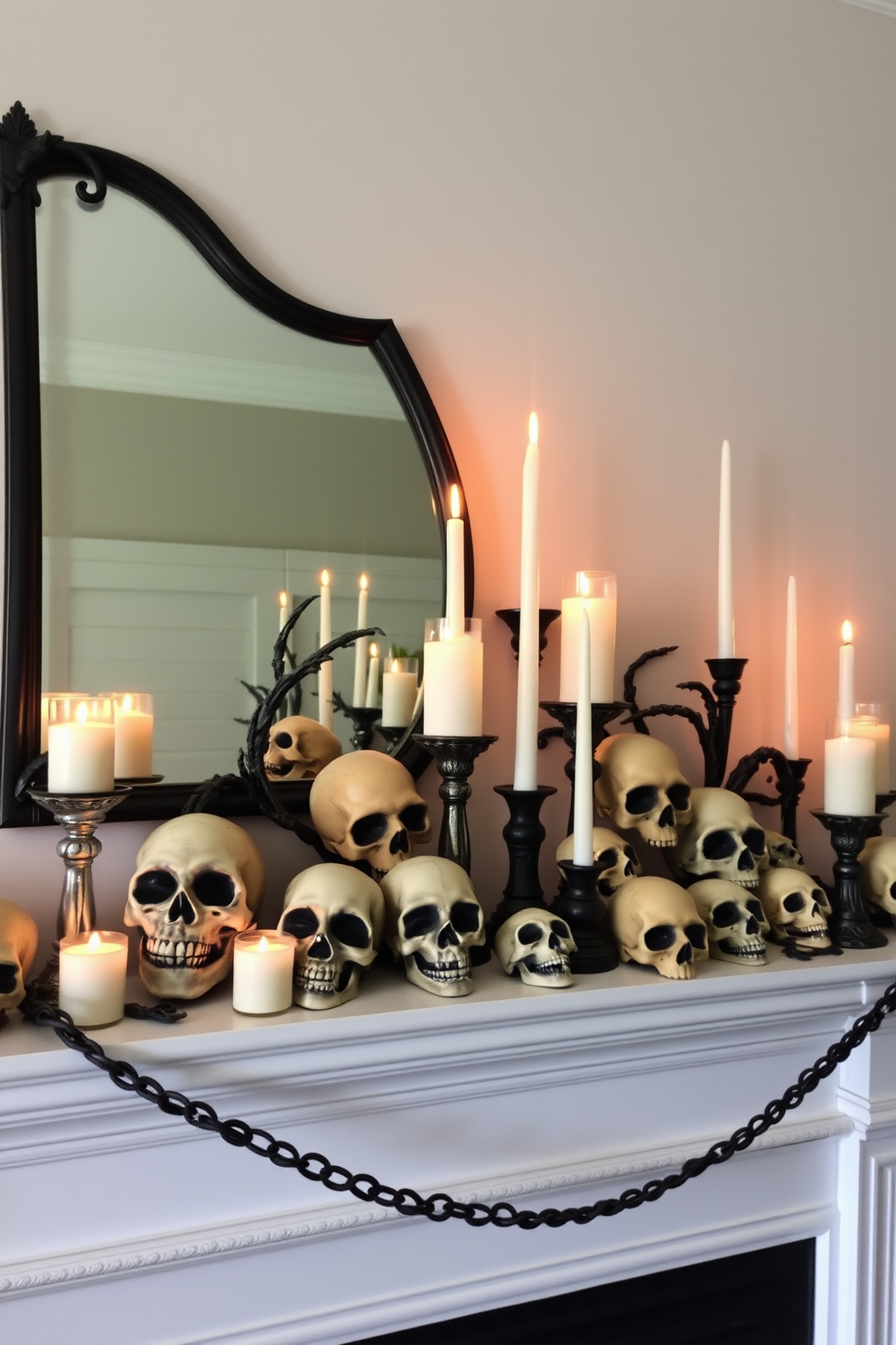 Halloween Mantel Decorating Ideas 1