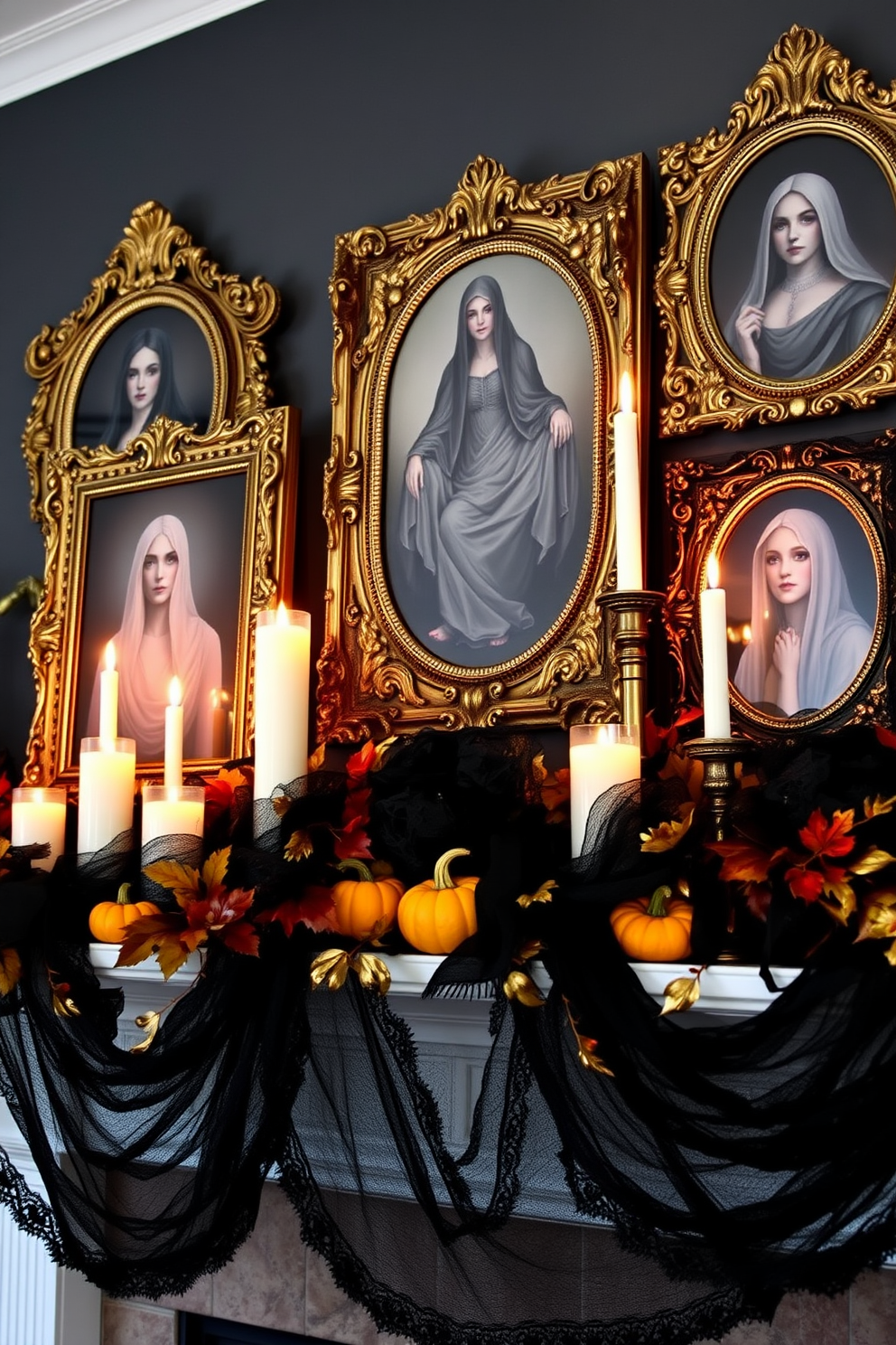 Halloween Mantel Decorating Ideas 11