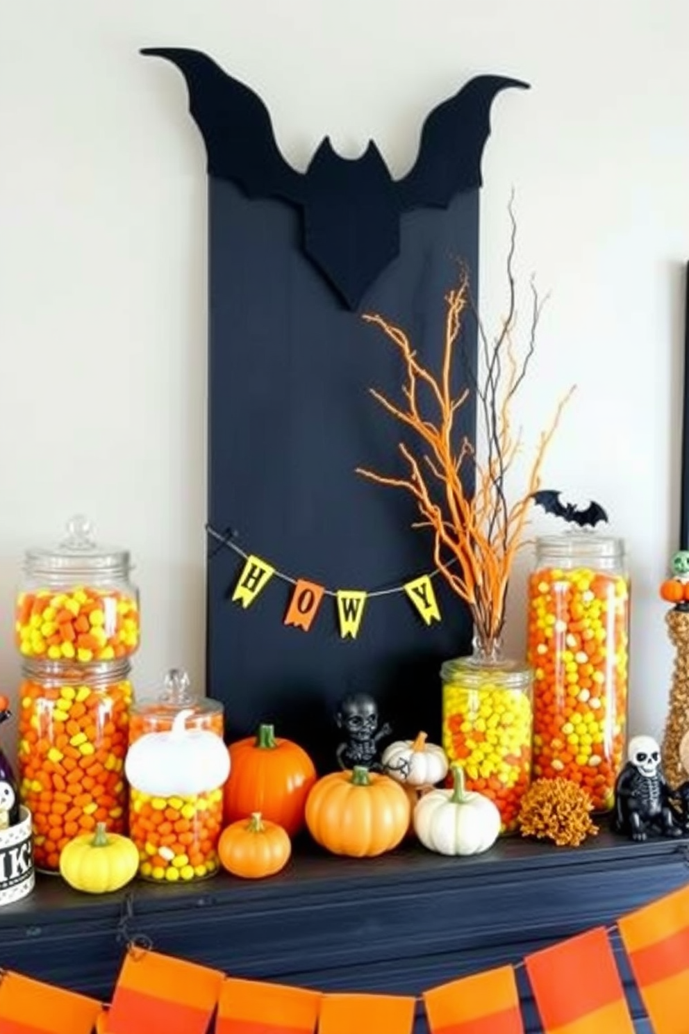 Halloween Mantel Decorating Ideas 14