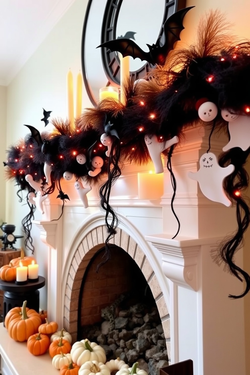 Halloween Mantel Decorating Ideas 15