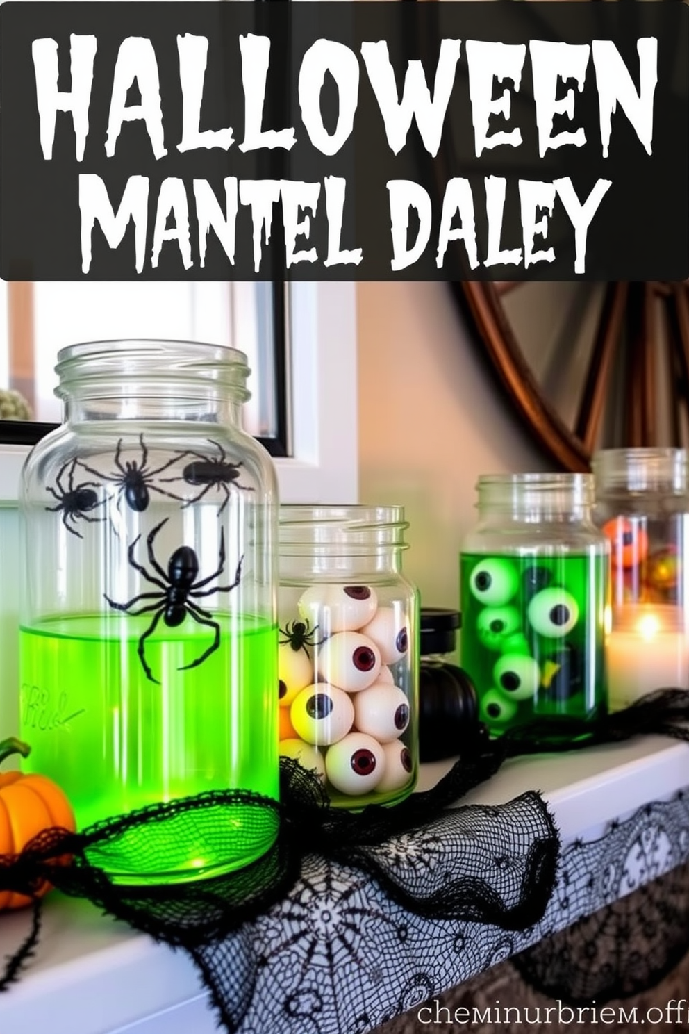 Halloween Mantel Decorating Ideas 16