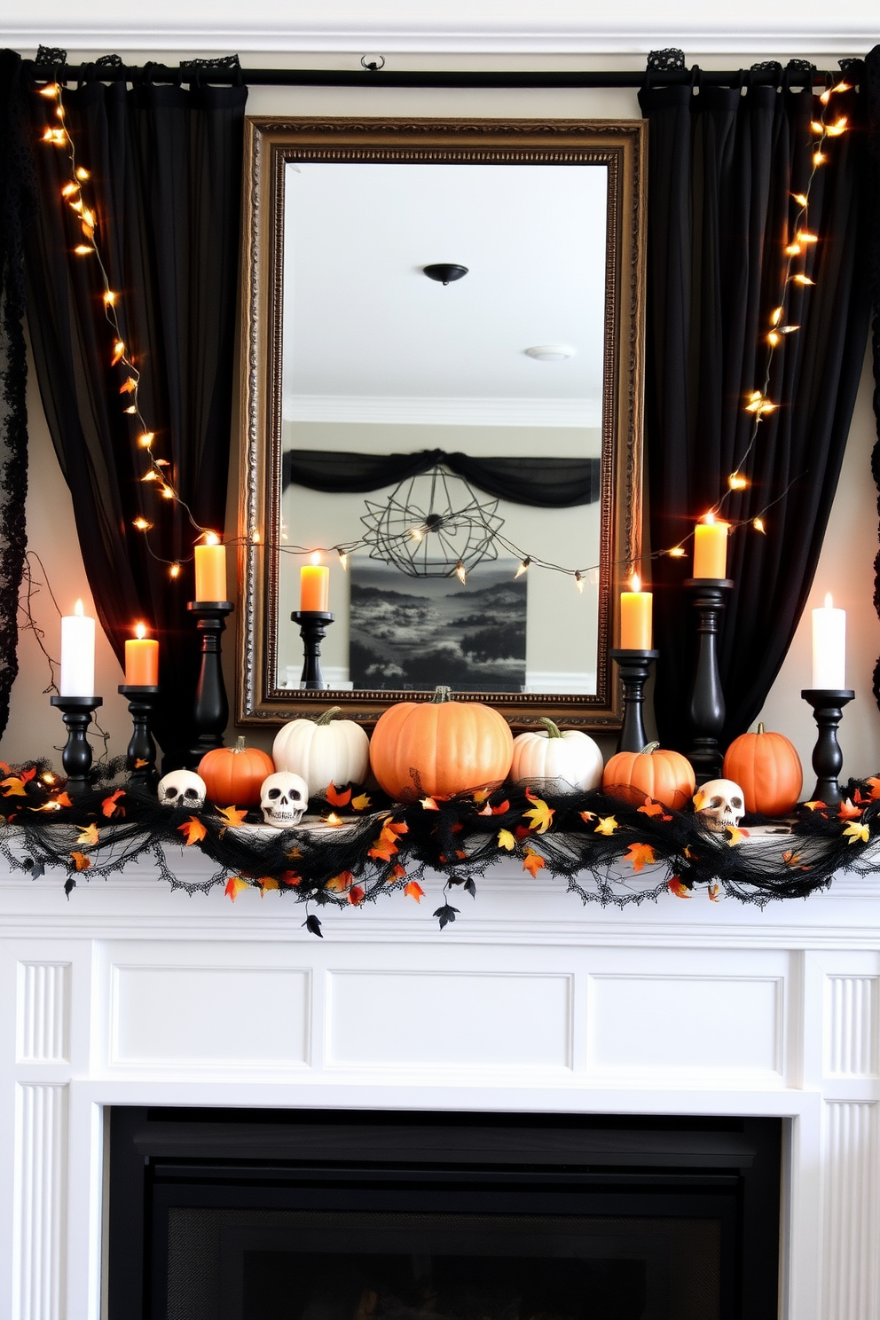 Halloween Mantel Decorating Ideas 19