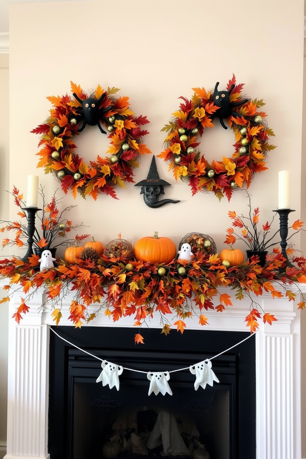 Halloween Mantel Decorating Ideas 22