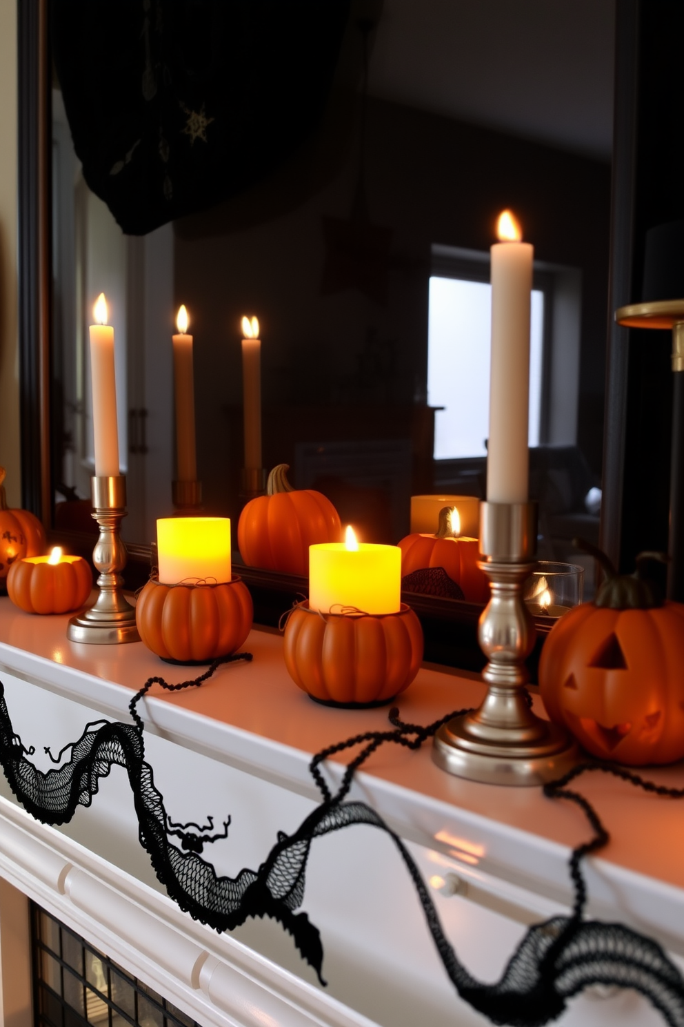 Halloween Mantel Decorating Ideas 23