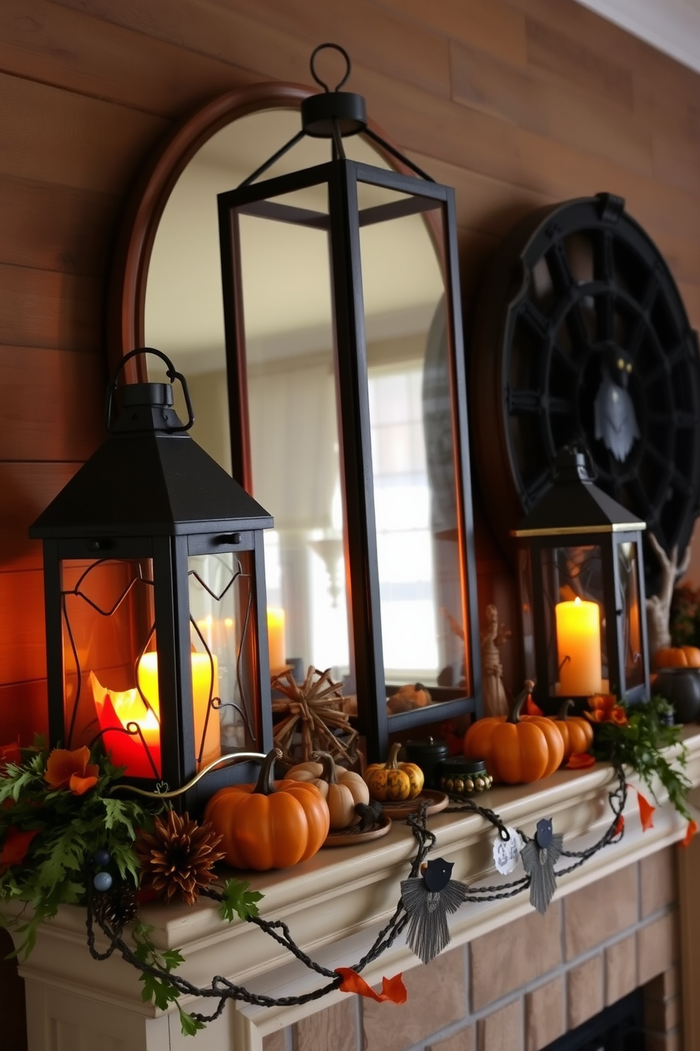 Halloween Mantel Decorating Ideas 26