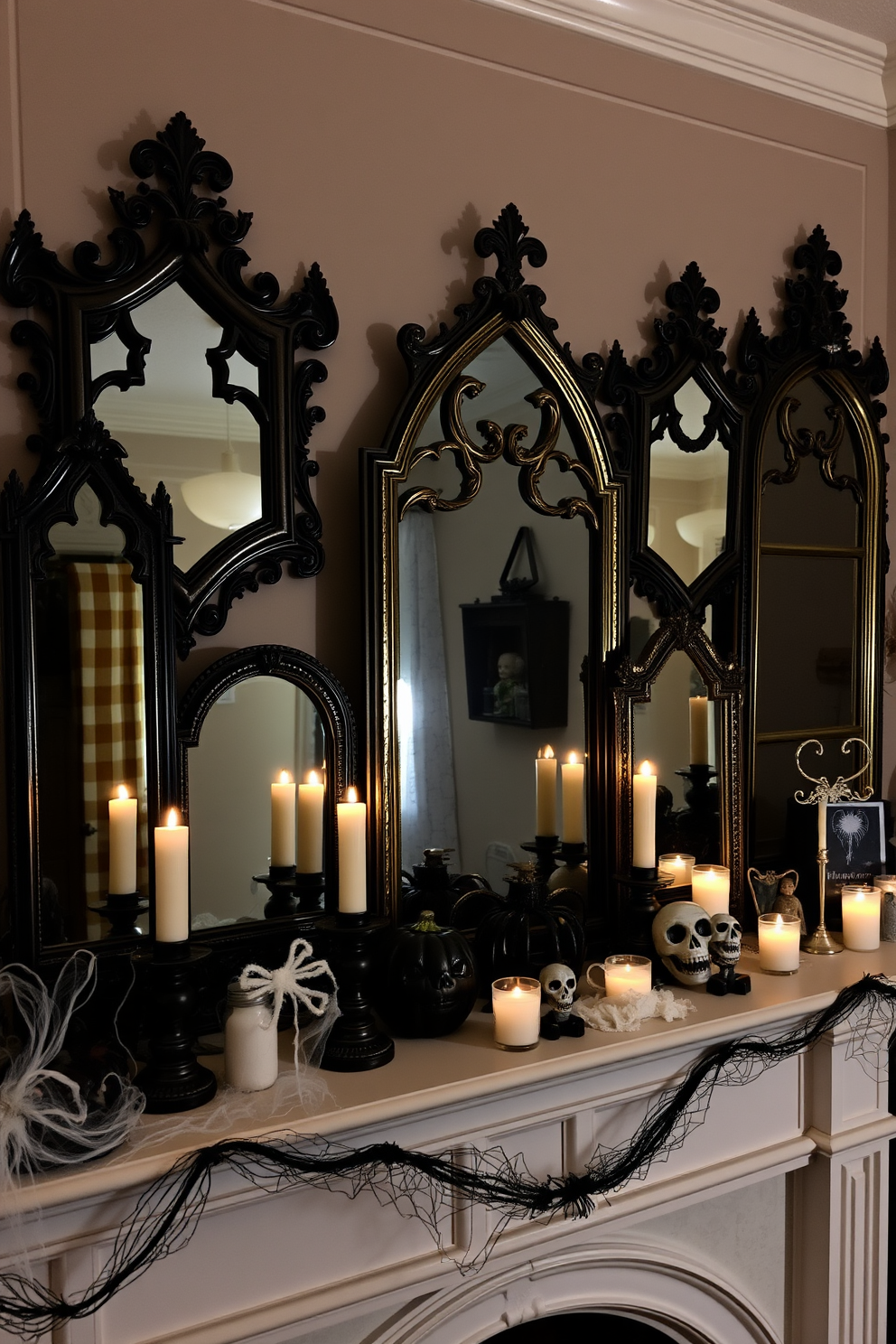 Halloween Mantel Decorating Ideas 29