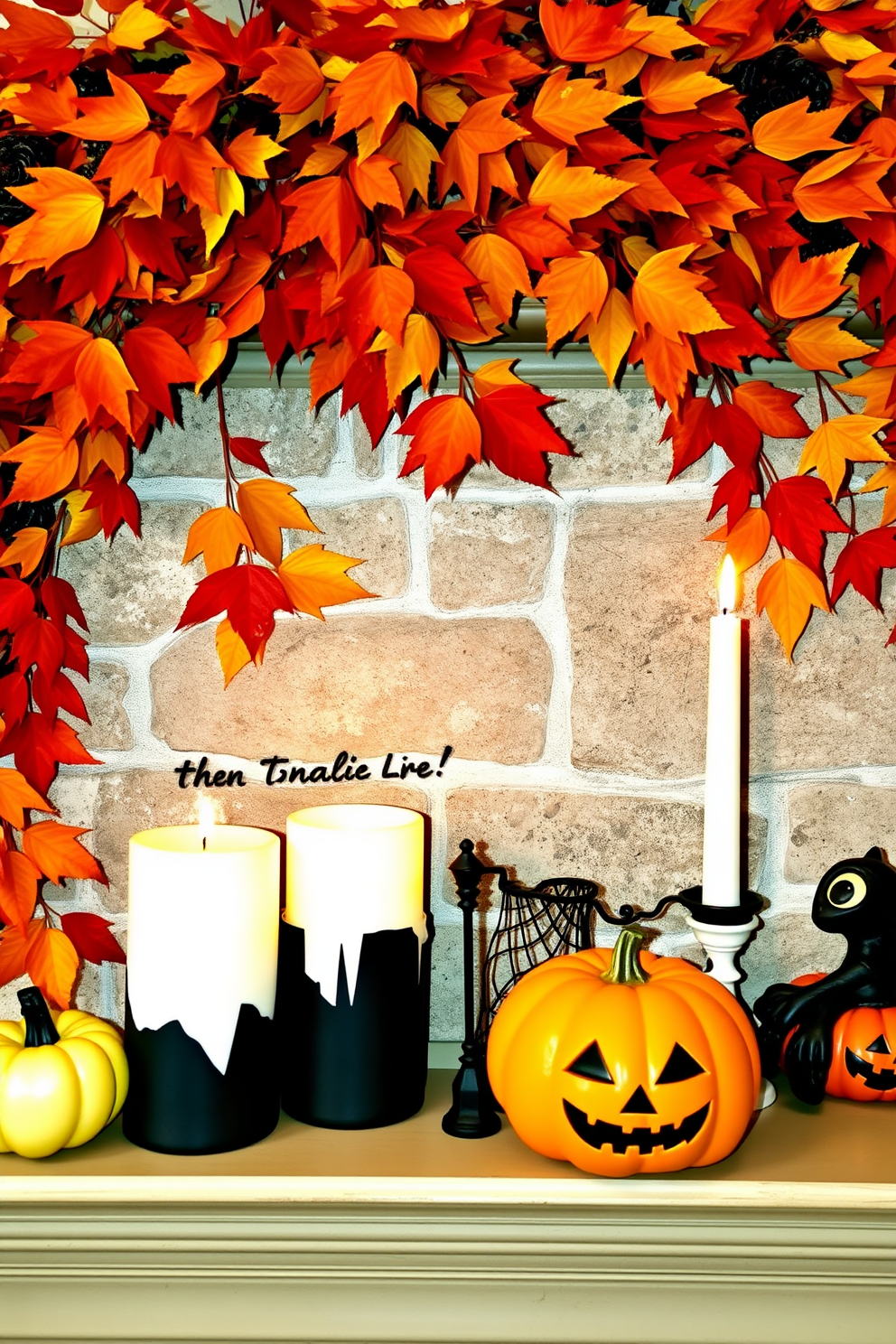 Halloween Mantel Decorating Ideas 7