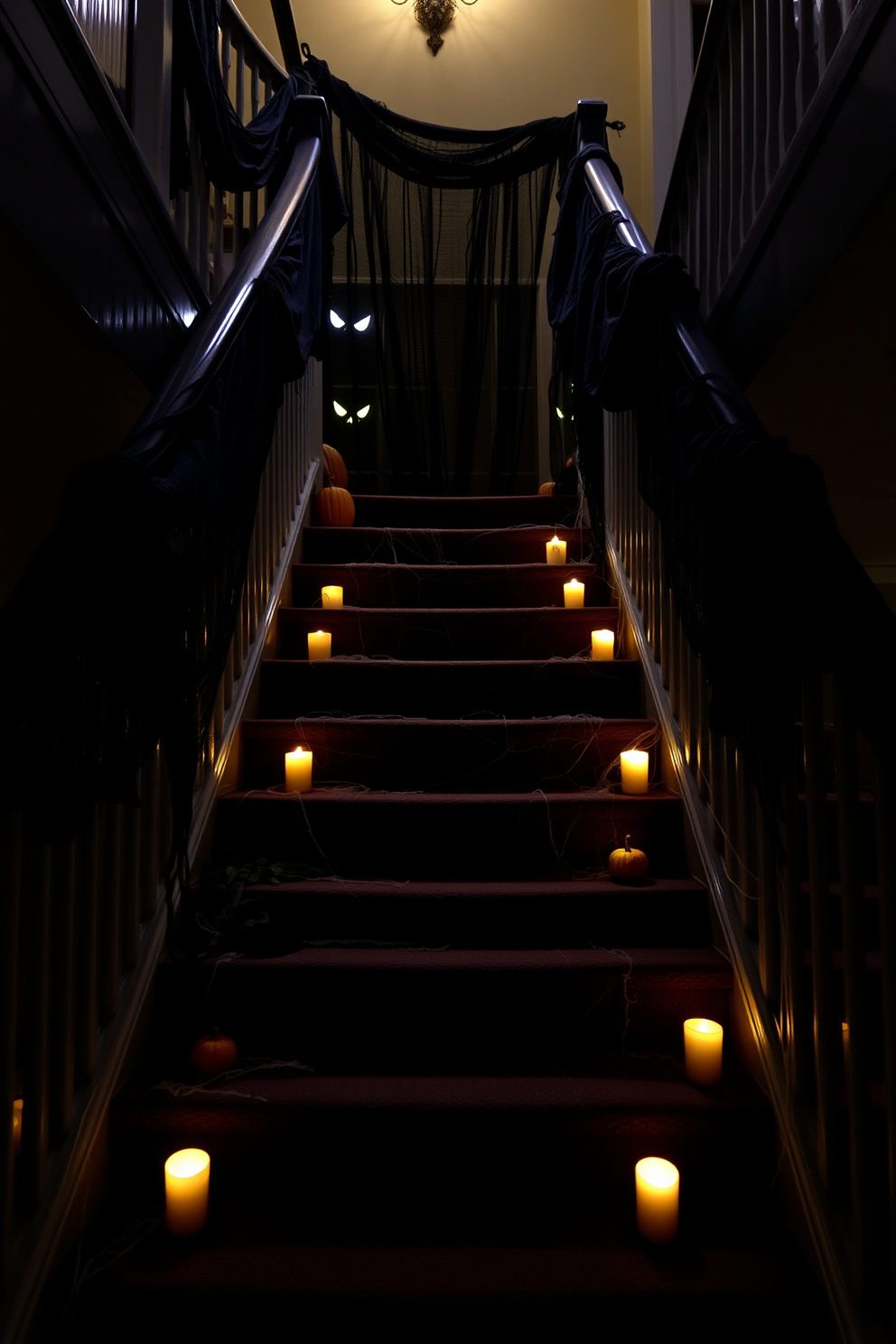 Halloween Staircase Decorating Ideas 11