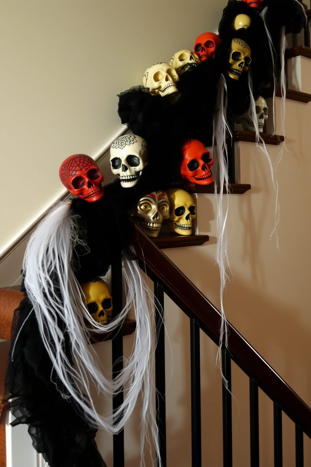 Halloween Staircase Decorating Ideas 14