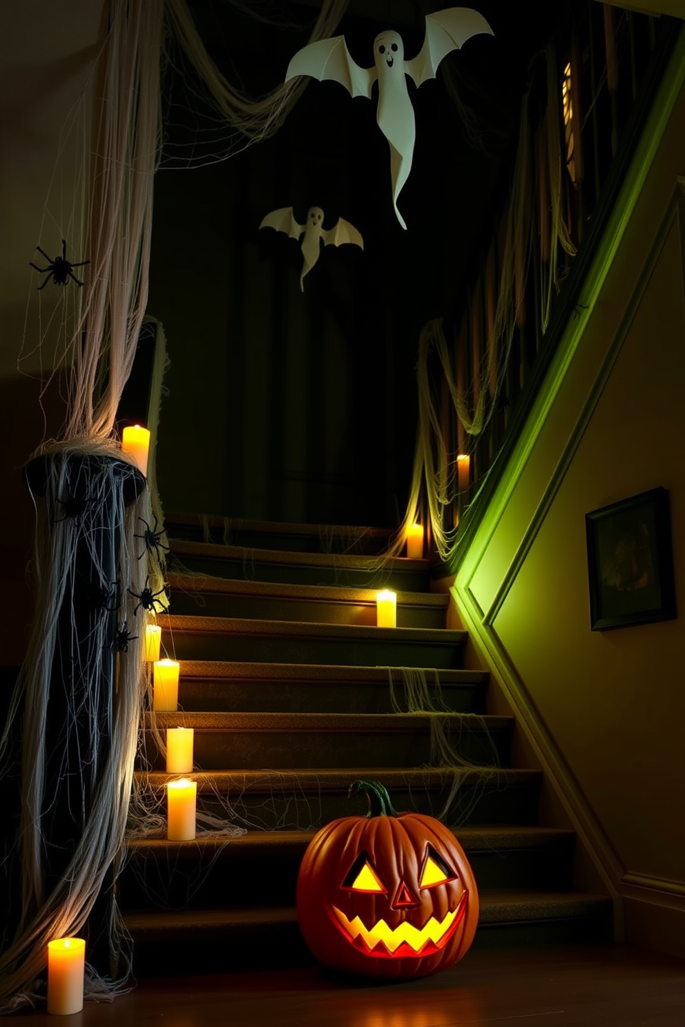 Halloween Staircase Decorating Ideas 19