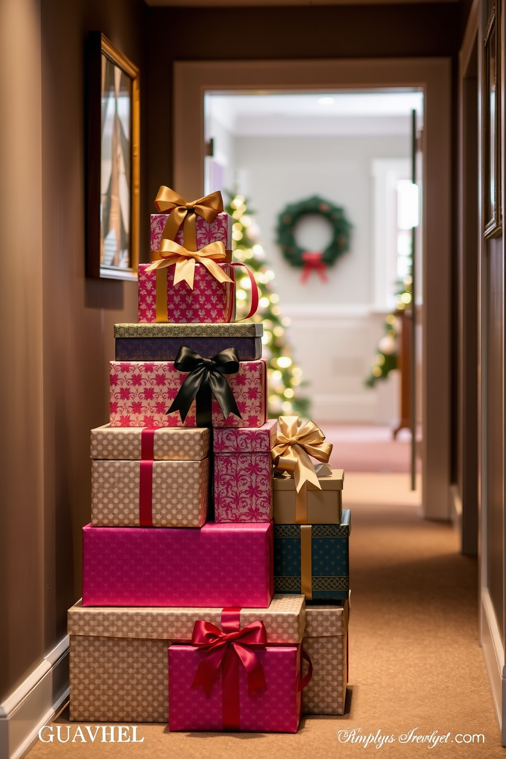 Hallway Christmas Decorating Ideas 24