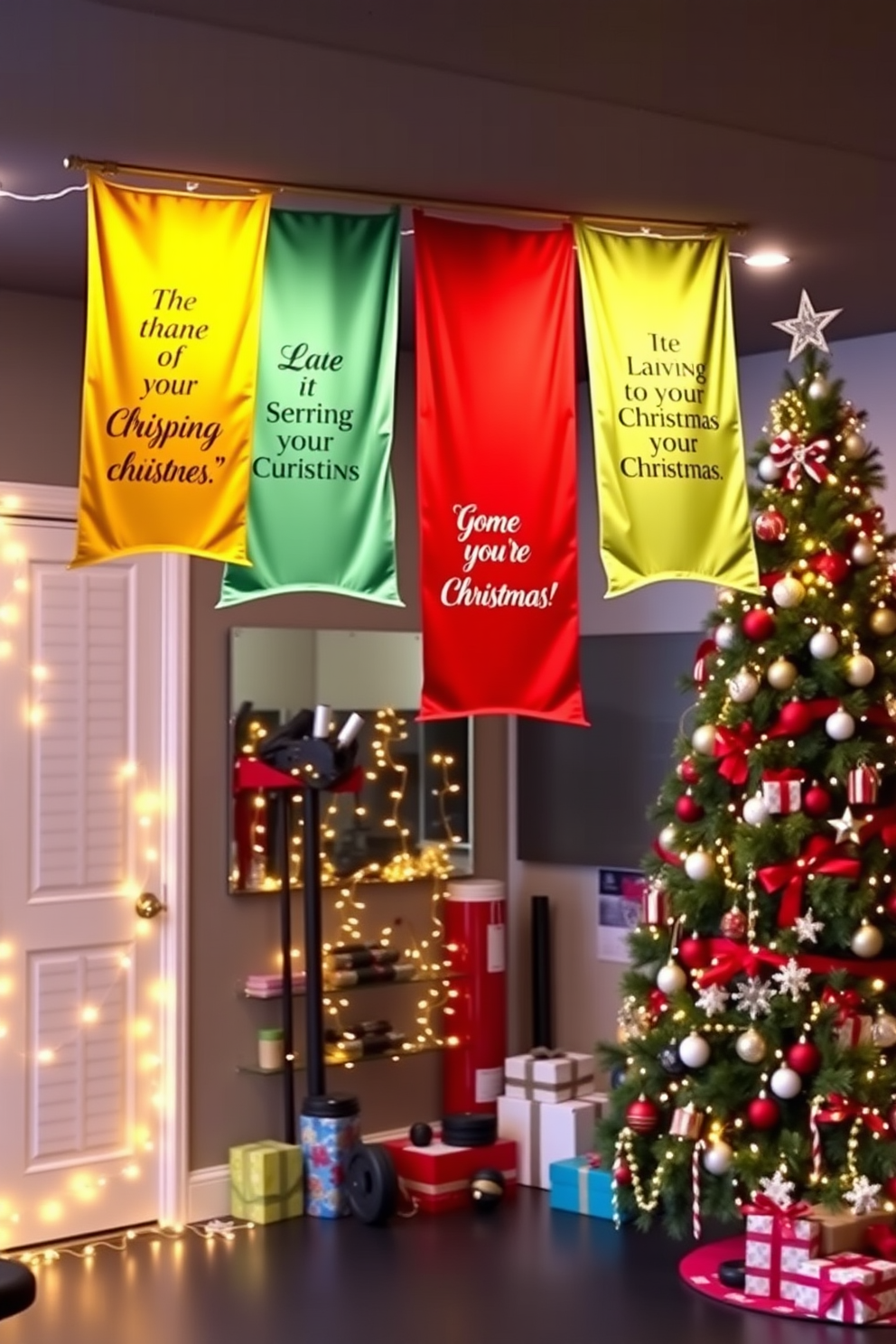 Home Gym Christmas Decorating Ideas 15