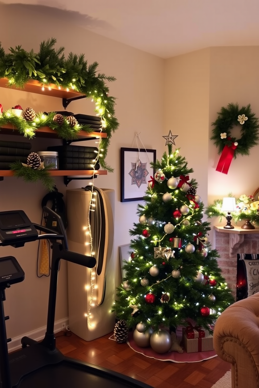 Home Gym Christmas Decorating Ideas 16