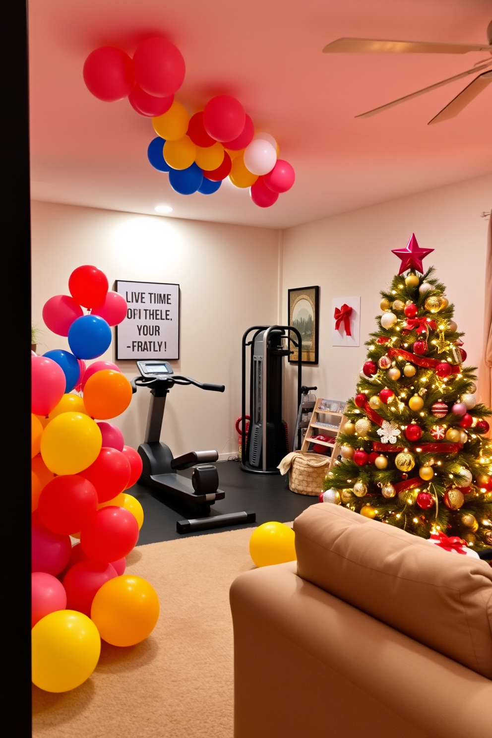 Home Gym Christmas Decorating Ideas 22