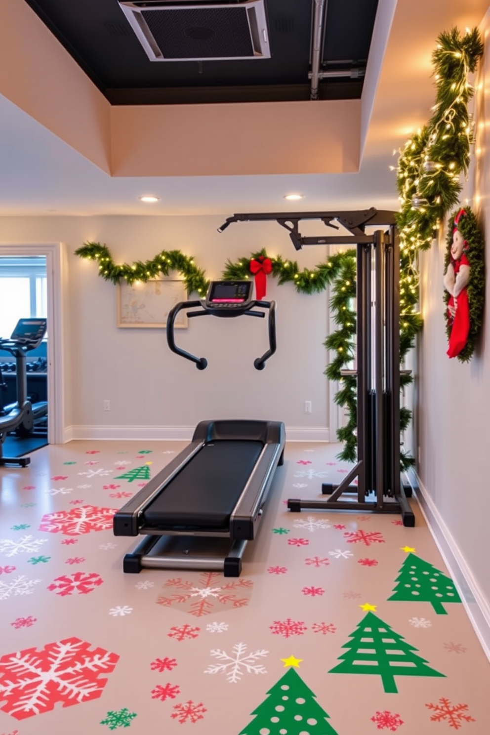 Home Gym Christmas Decorating Ideas 25