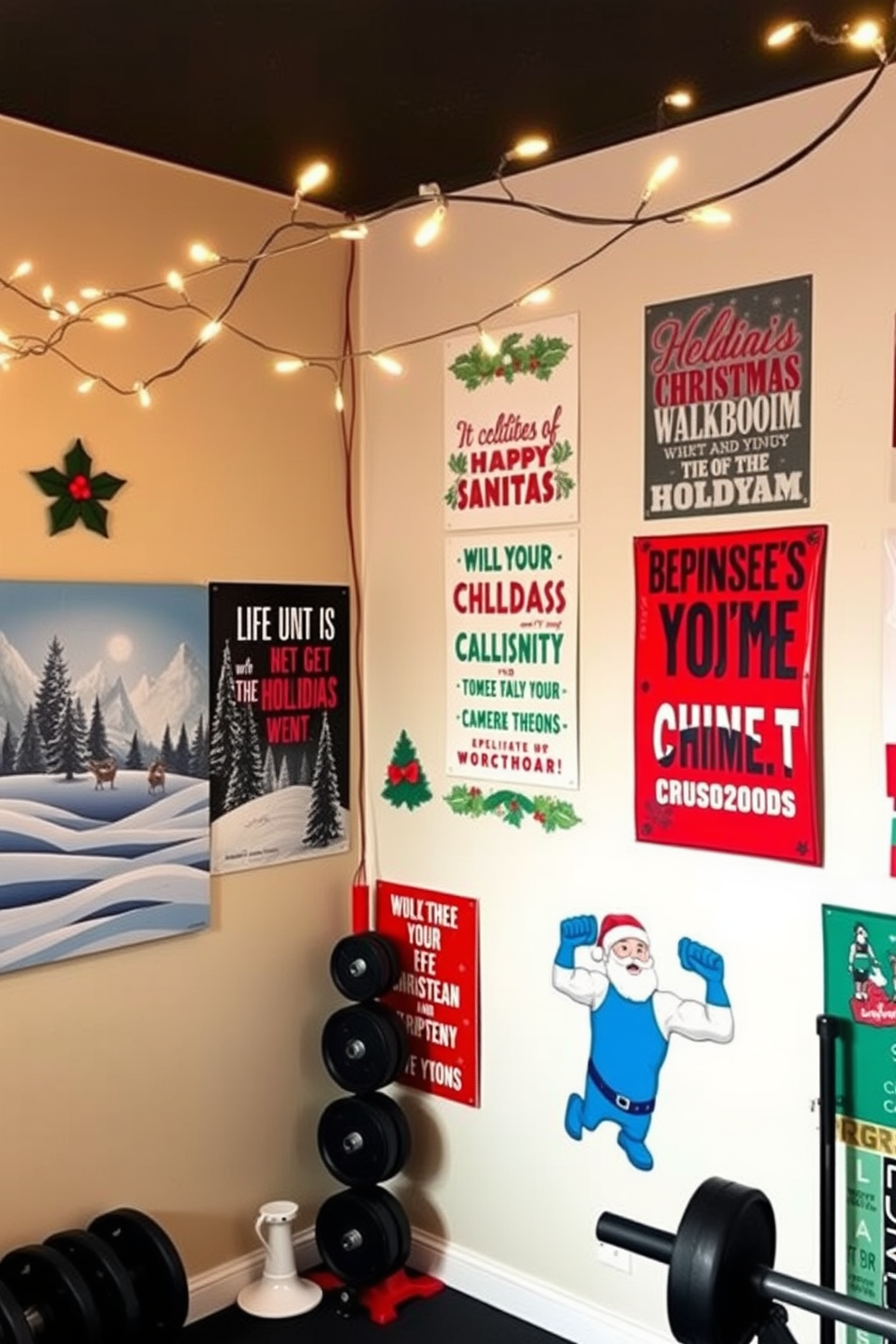 Home Gym Christmas Decorating Ideas 5