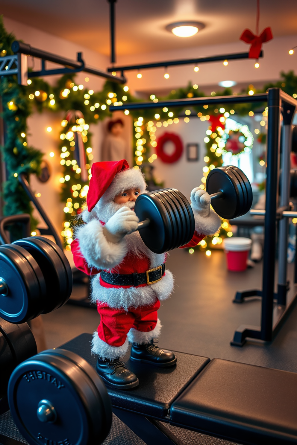 Home Gym Christmas Decorating Ideas 7