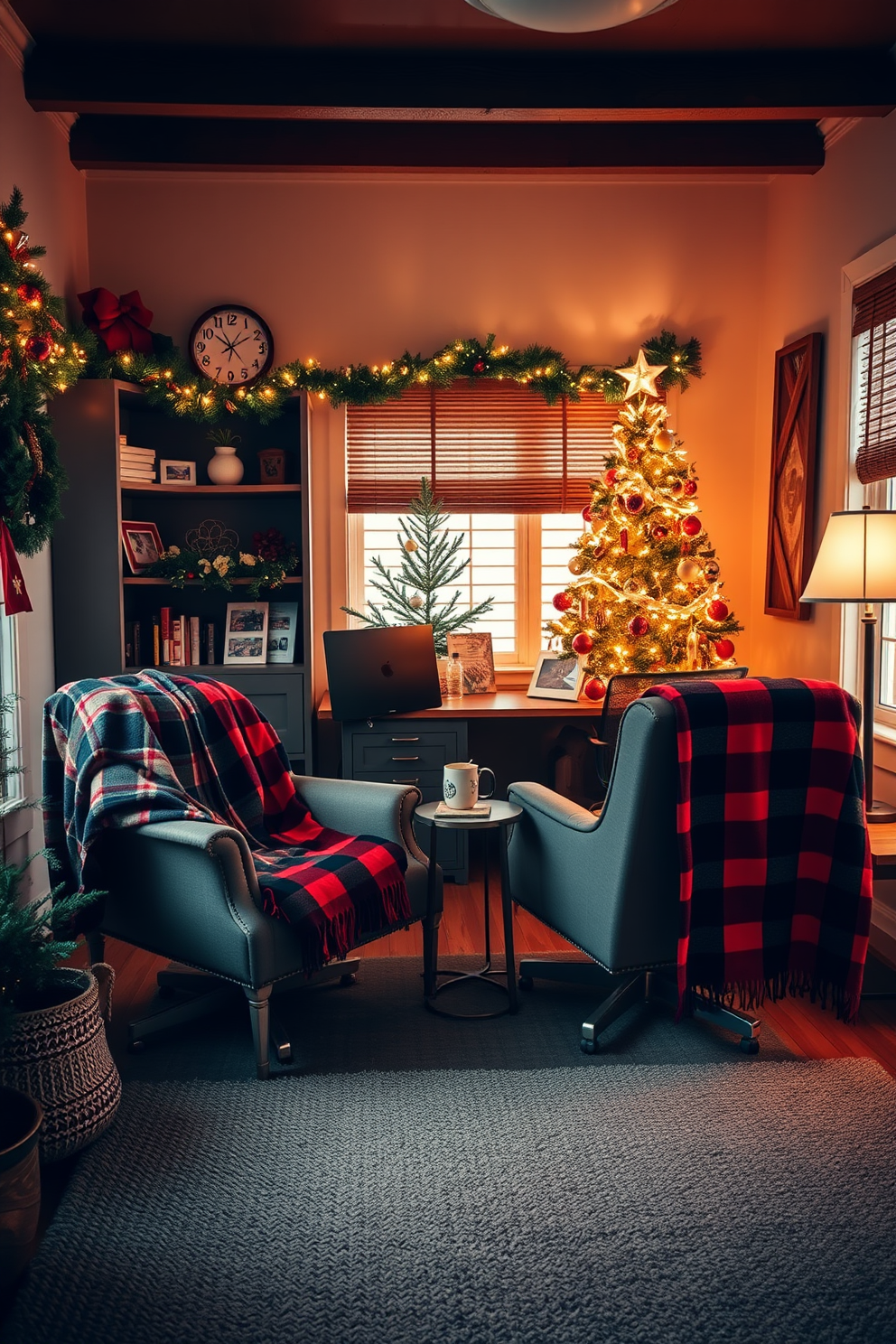 Home Office Christmas Decorating Ideas 1