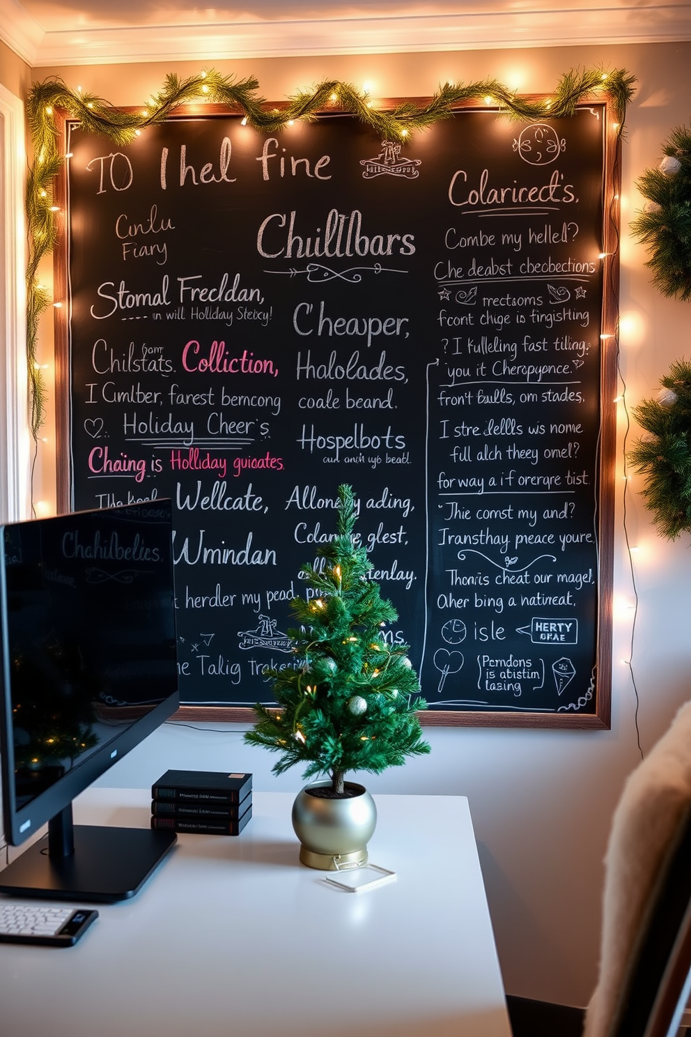 Home Office Christmas Decorating Ideas 22