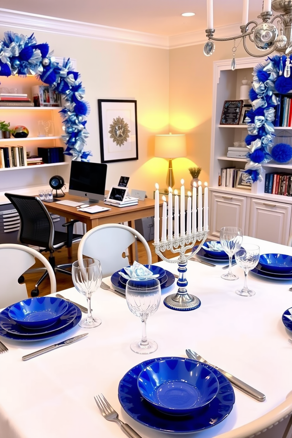 Home Office Hanukkah Decorating Ideas 1