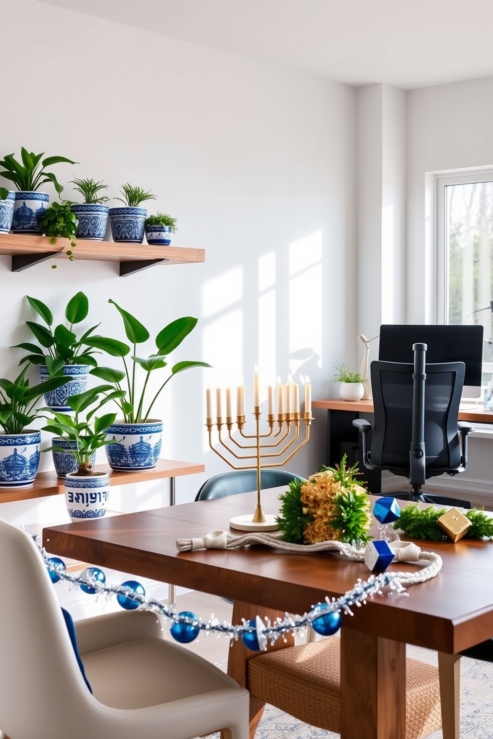 Home Office Hanukkah Decorating Ideas 19