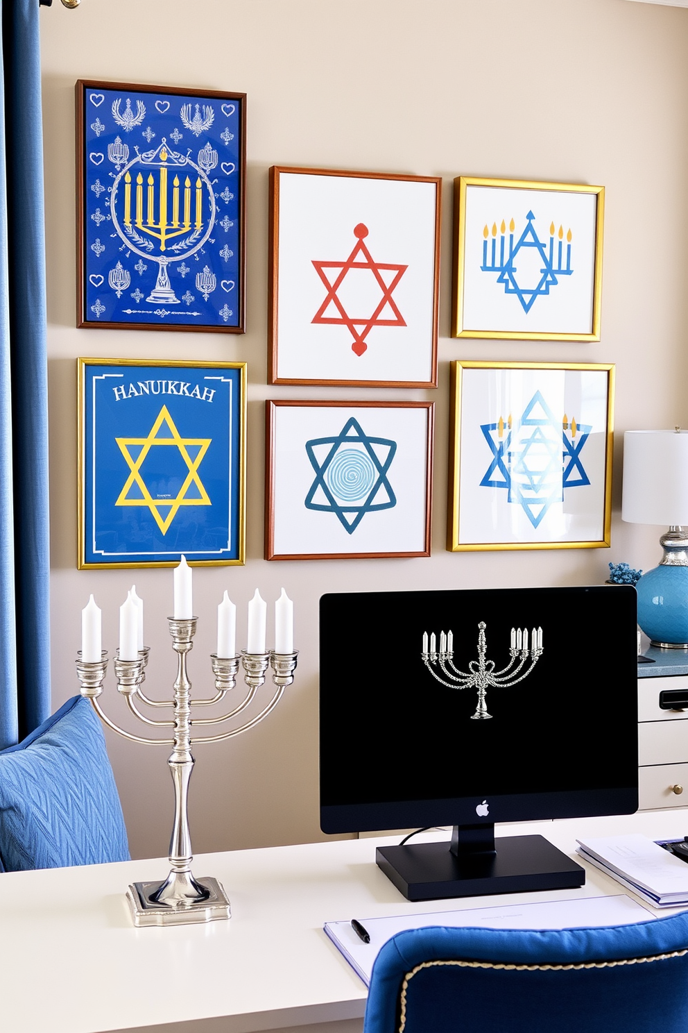 Home Office Hanukkah Decorating Ideas 4