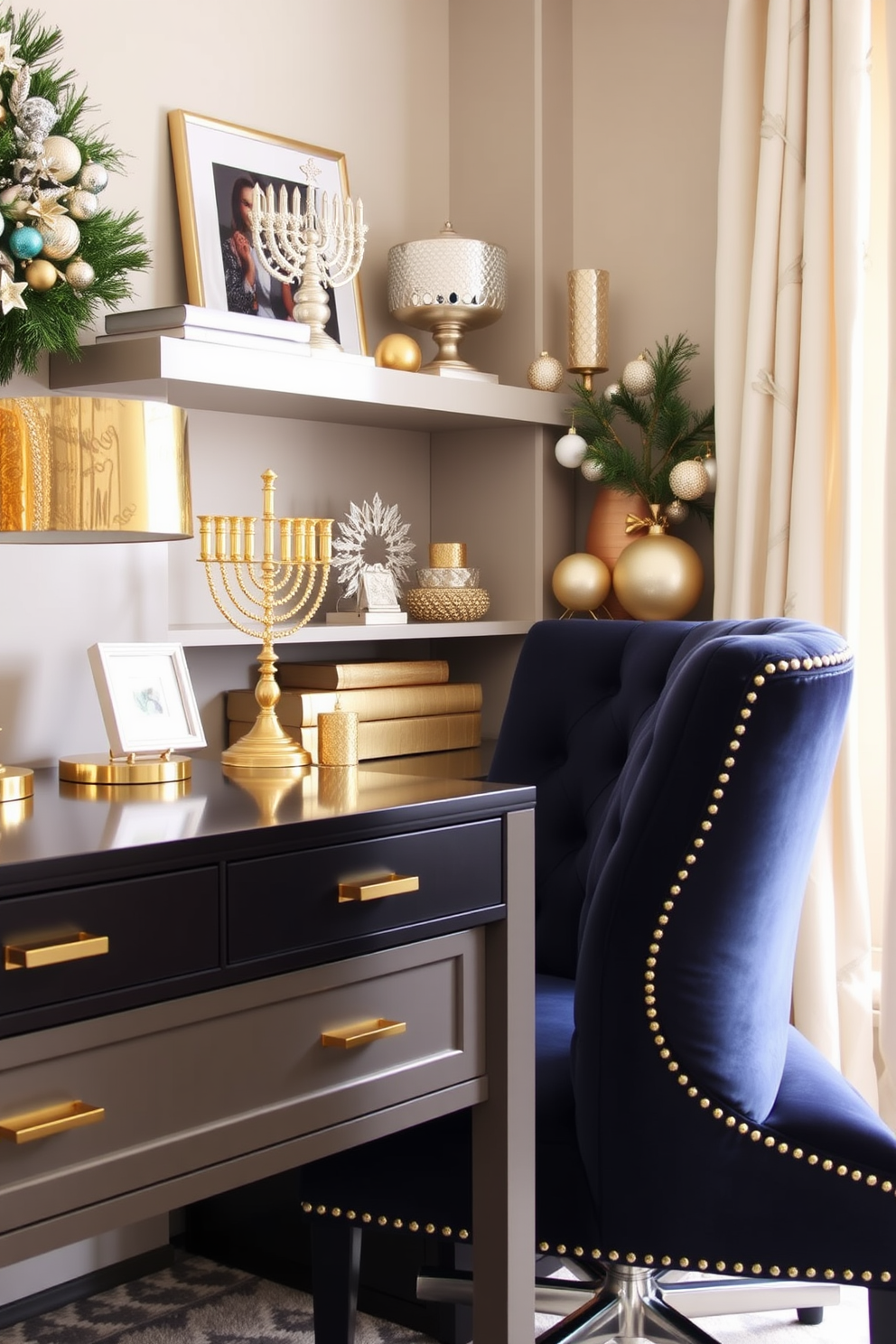 Home Office Hanukkah Decorating Ideas 7