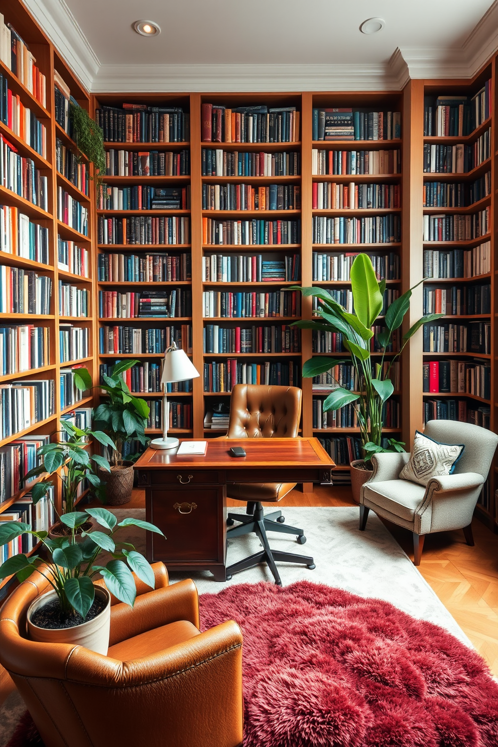 Home Office Library Design Ideas 16