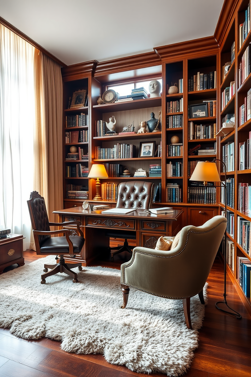 Home Office Library Design Ideas 19