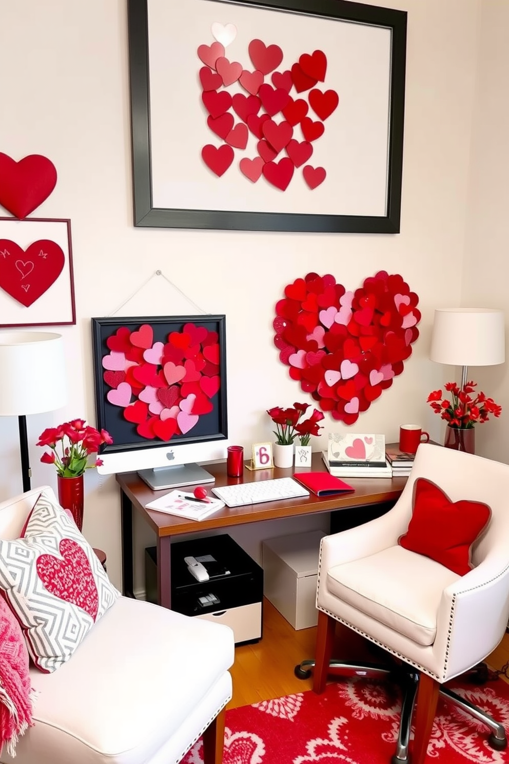 Home Office Valentines Day Decorating Ideas 1