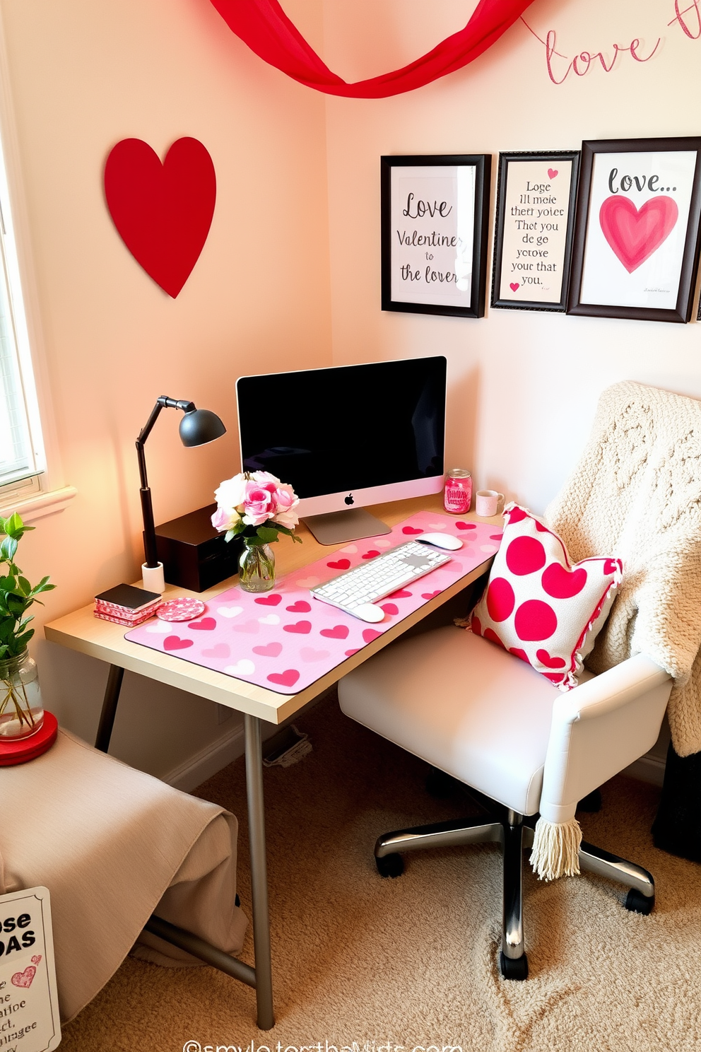 Home Office Valentines Day Decorating Ideas 9