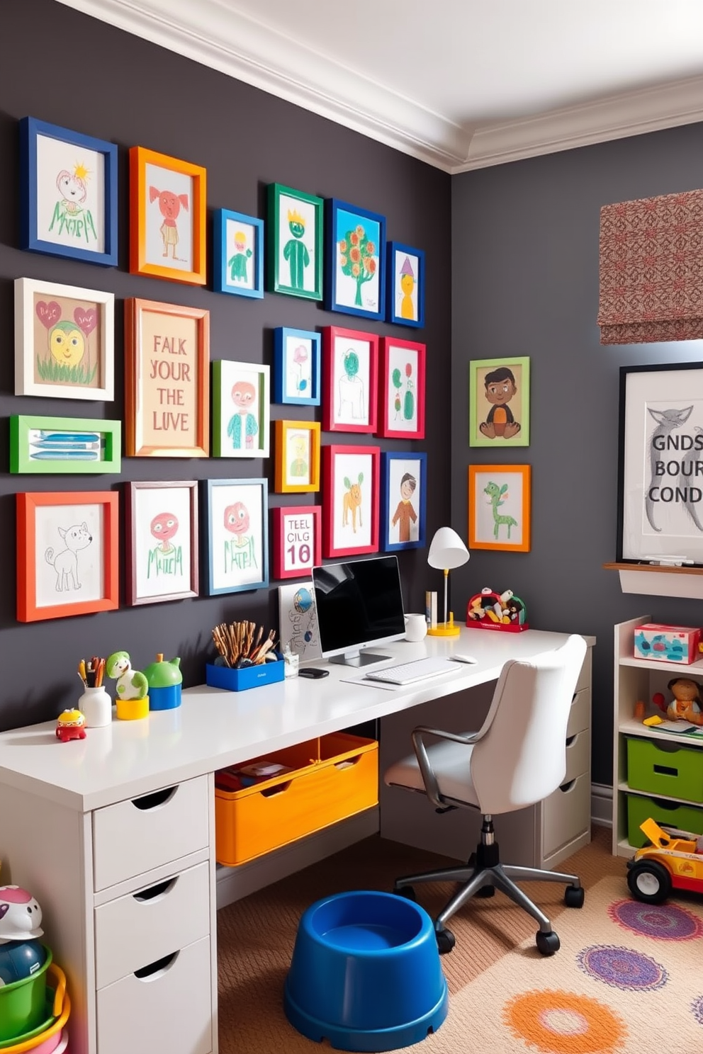 Home Office And Playroom Combo Design Ideas 12