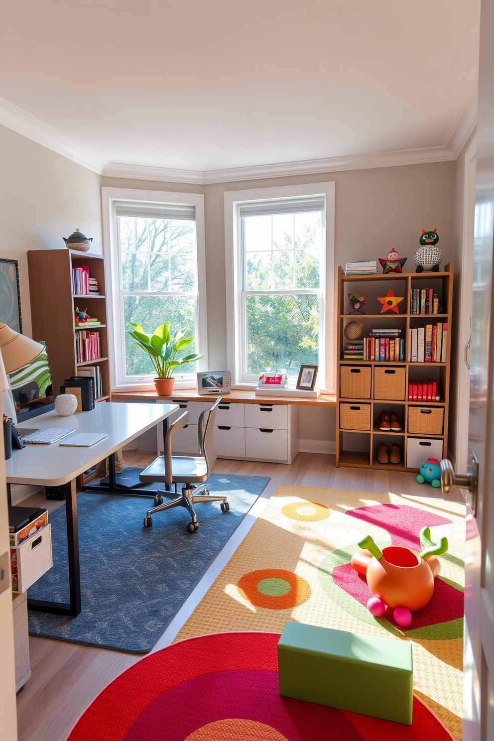 Home Office And Playroom Combo Design Ideas 13