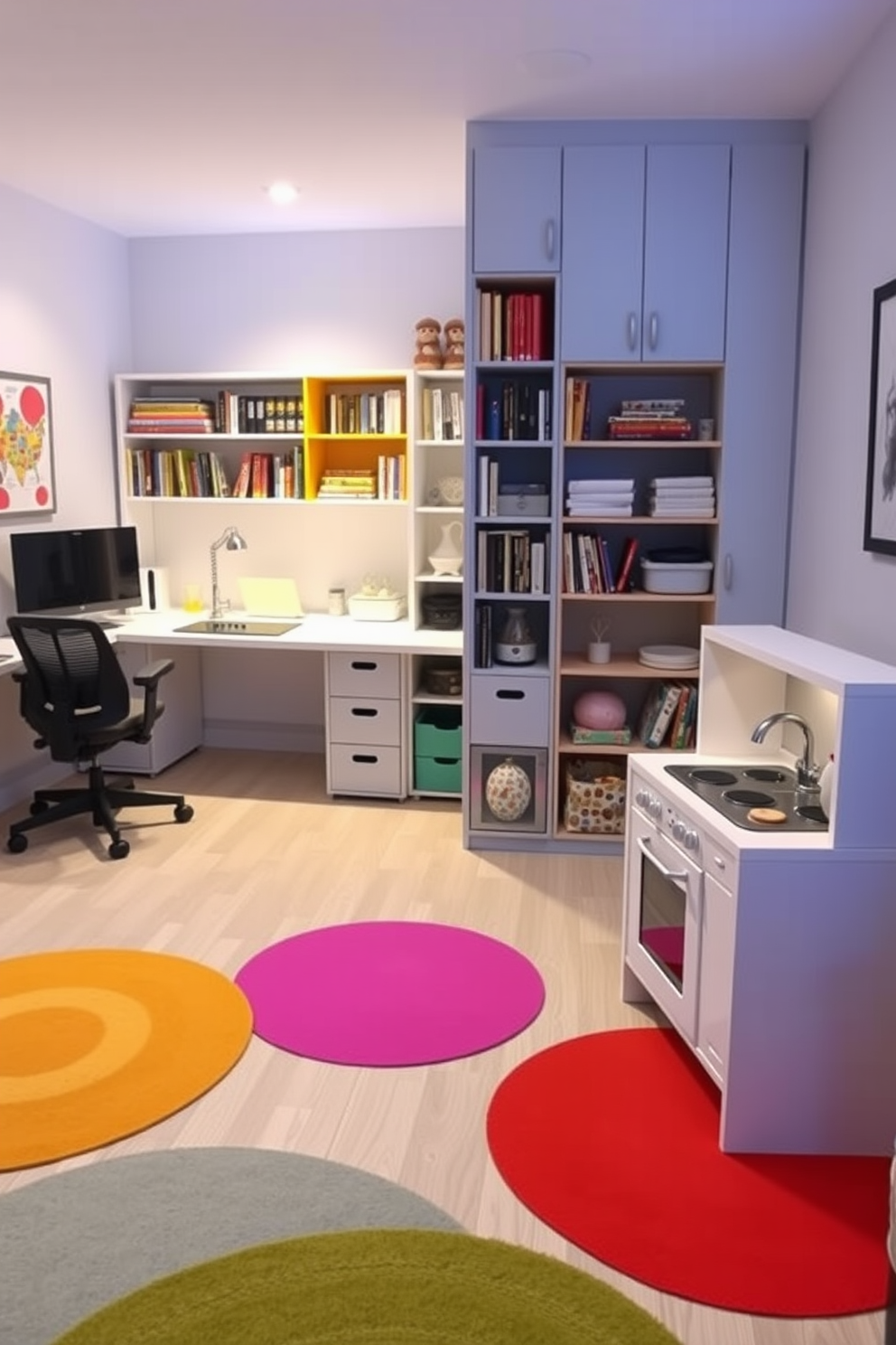 Home Office And Playroom Combo Design Ideas 20