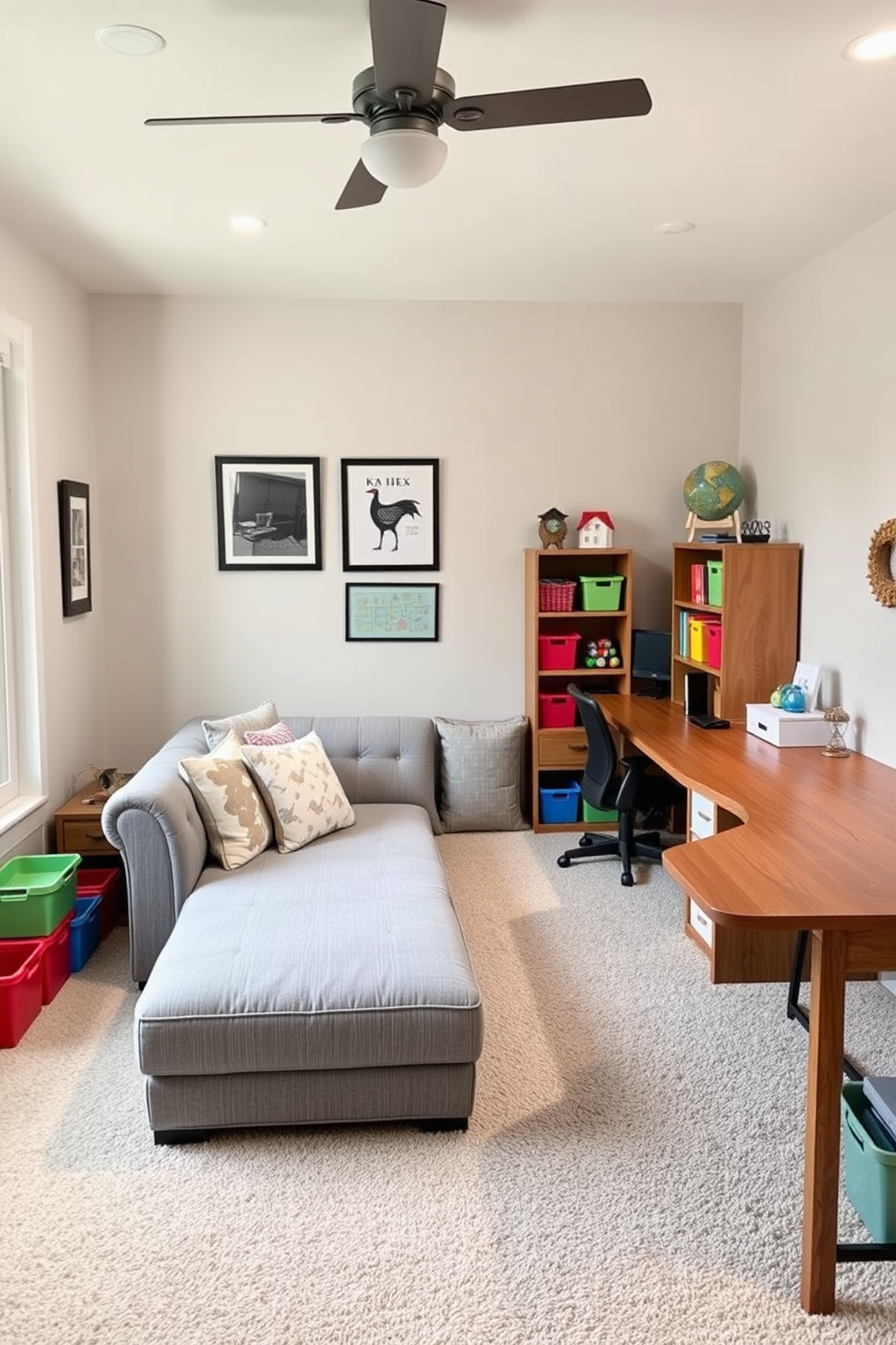 Home Office And Playroom Combo Design Ideas 21